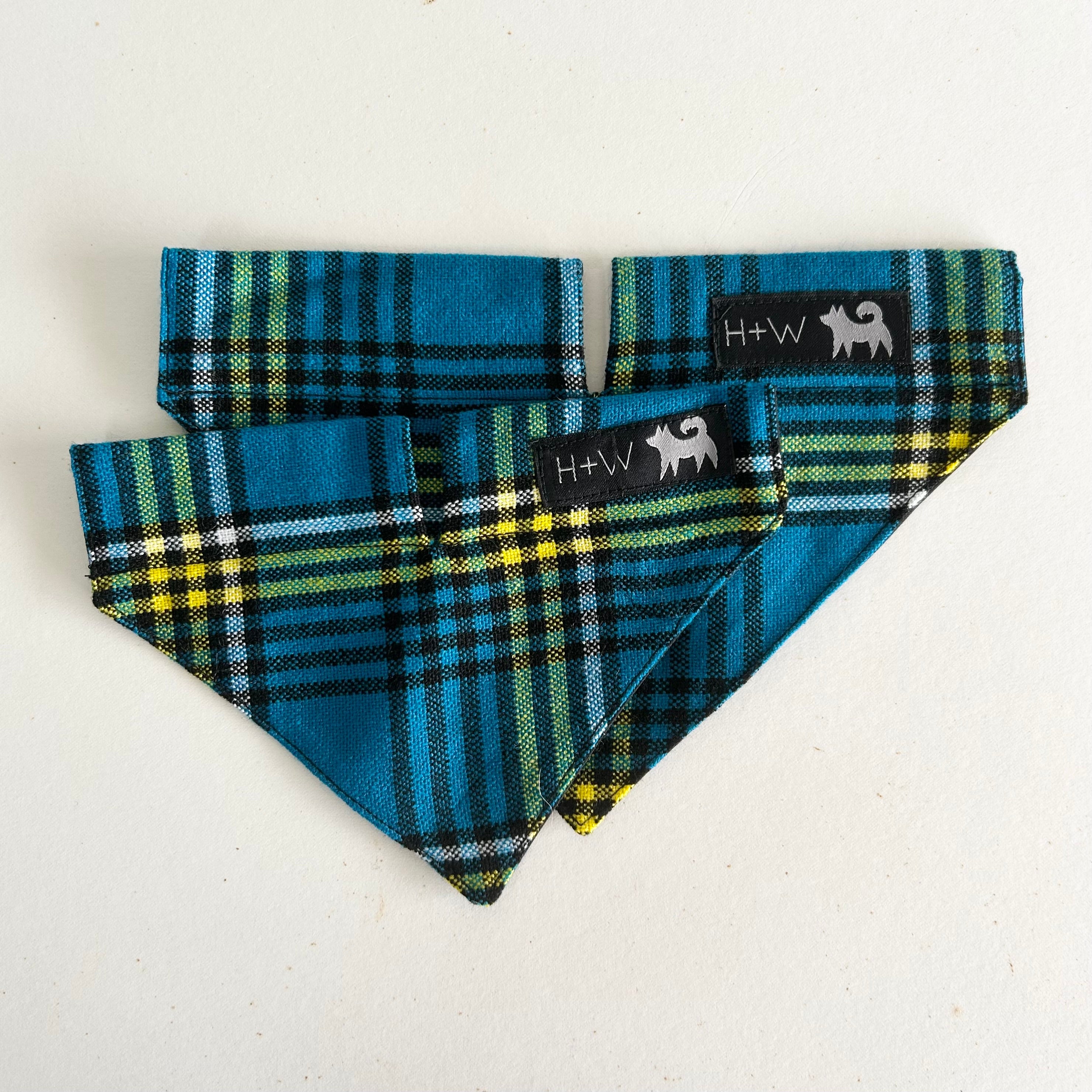 Hiro+Wolf Dog Bandana: Shuka Blue
