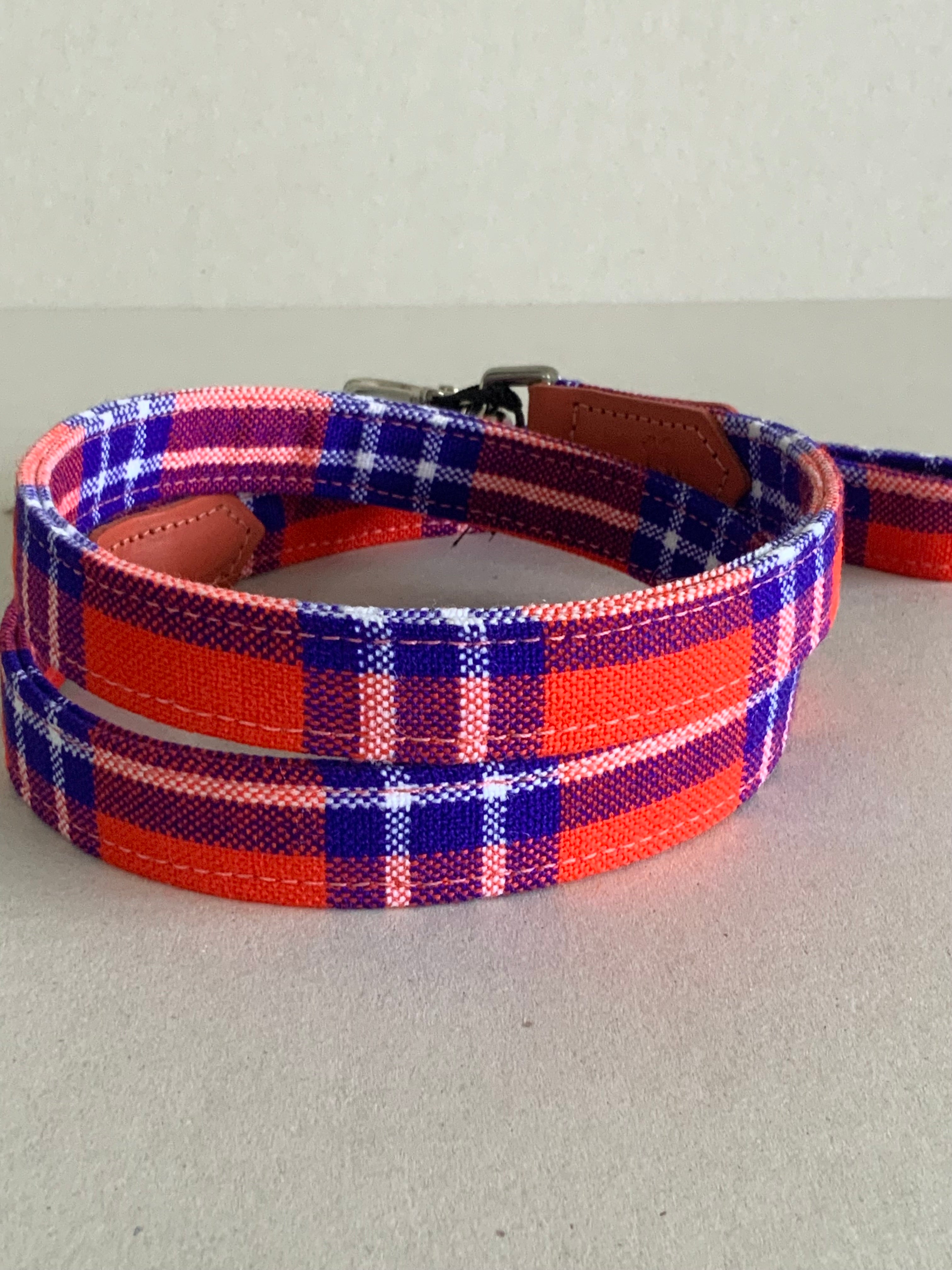 Hiro+Wolf Classic leash: Shuka Red Check