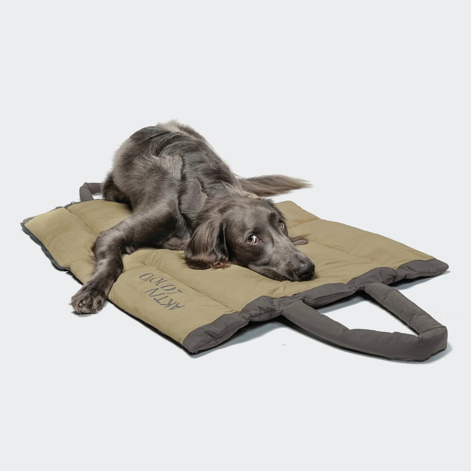 Cloud7: AKTIV Puffer Travel Bed & Tote Bag, Dark Grey/Khaki