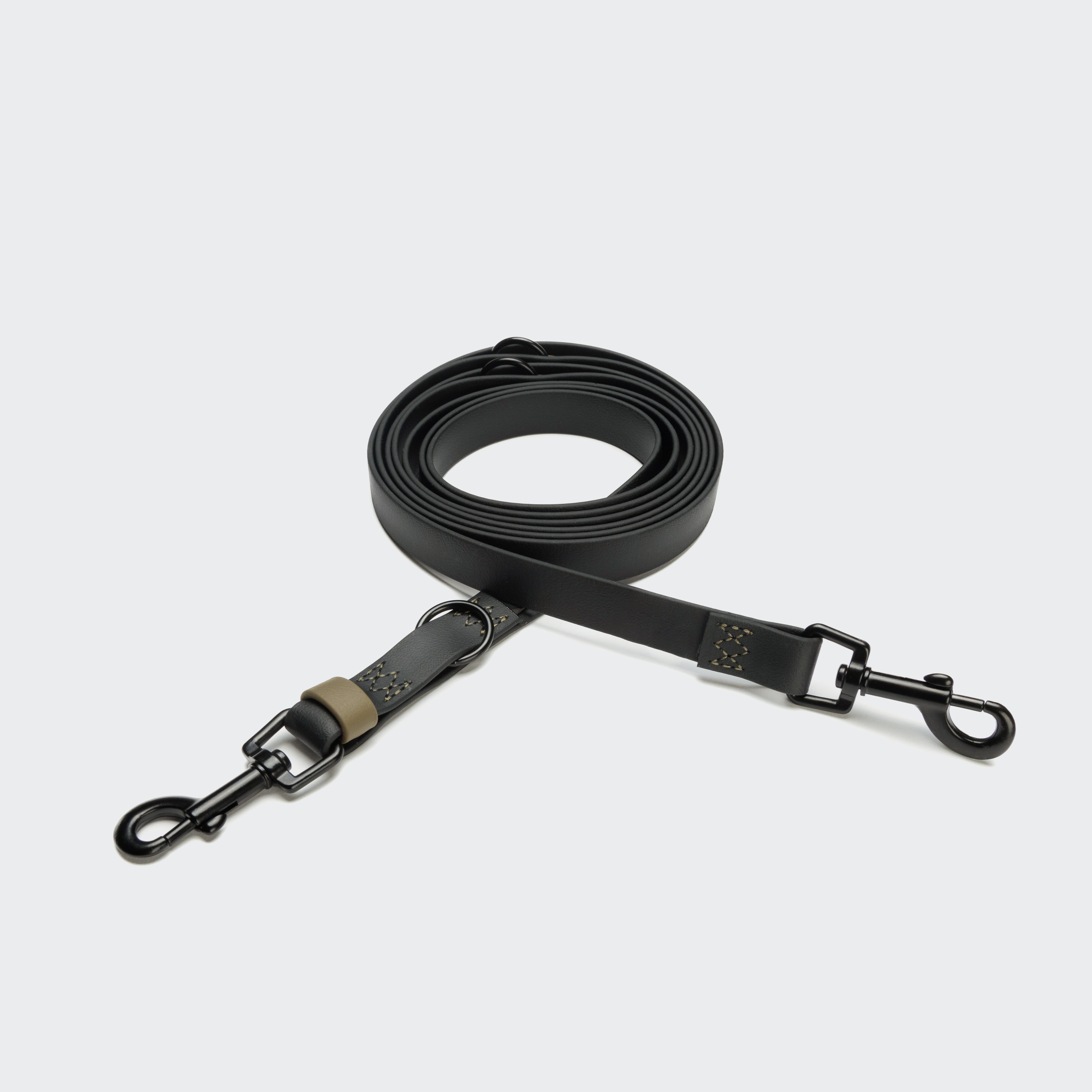 Cloud7: Adjustable Dog Leash BioThane Ipanema Black-Olive