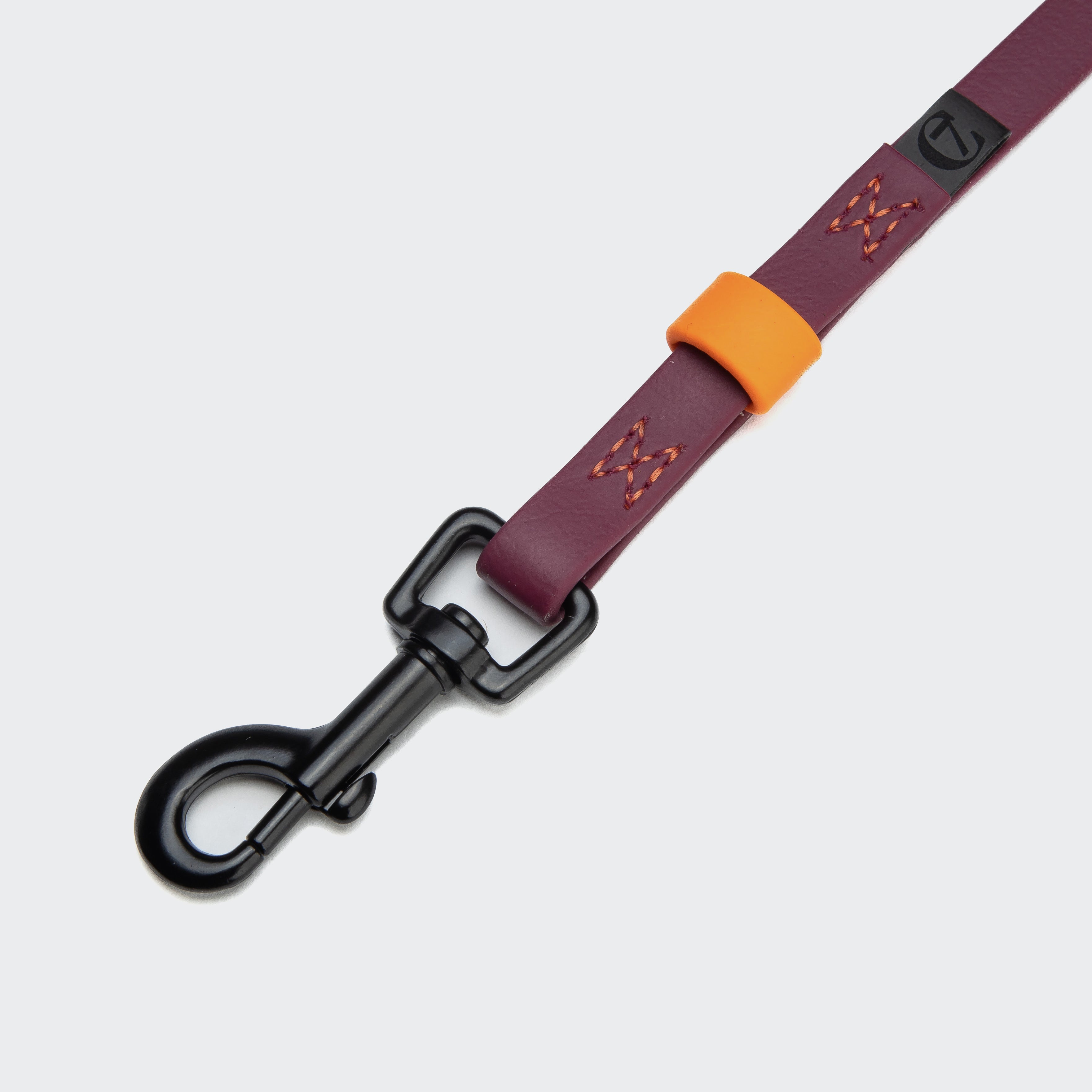 Cloud7: Long Line Dog Leash BioThane Ipanema Magenta-Orange