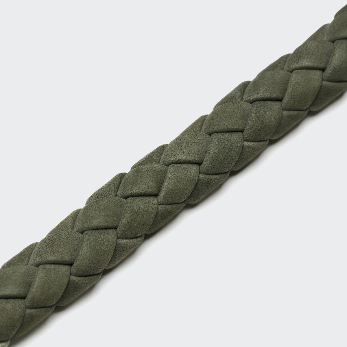 Cloud7 Ravello soft braided nubuck leather dog collar with premium brass hardware detail.