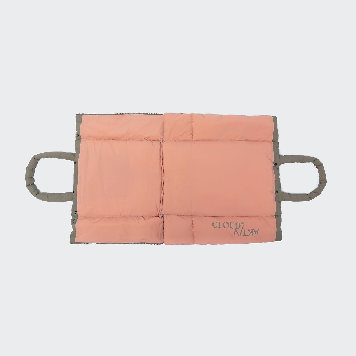 Cloud7: AKTIV Puffer Travel Bed & Tote Bag, Khaki/Peach