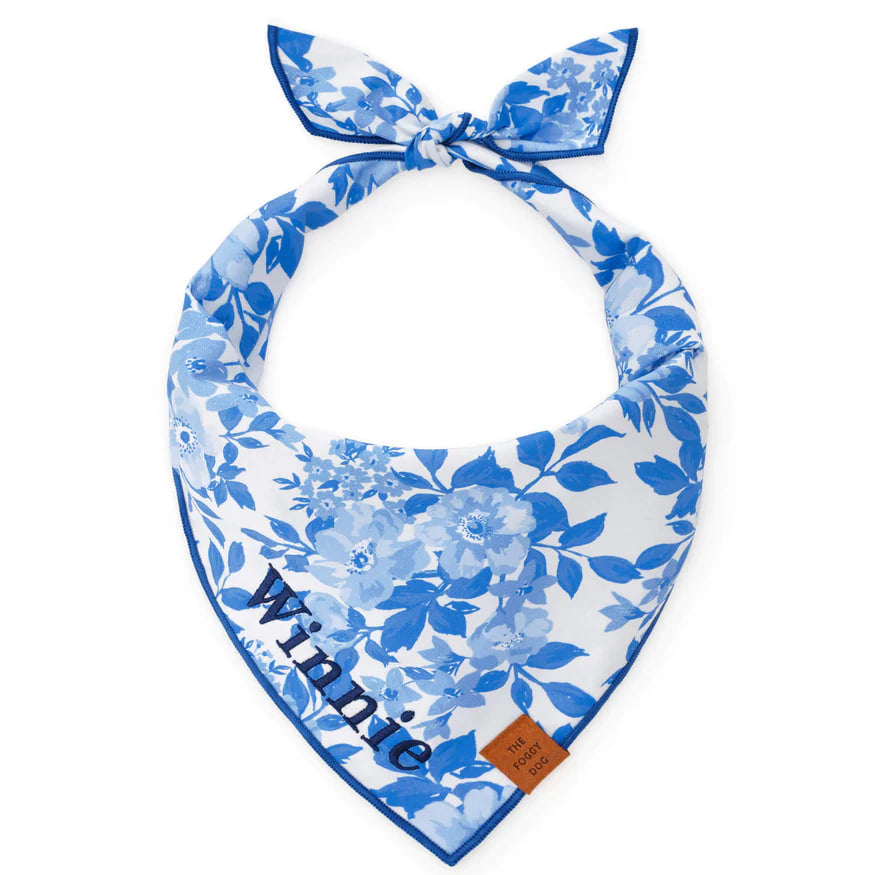 Dog and Cat Bandana: Blue Roses