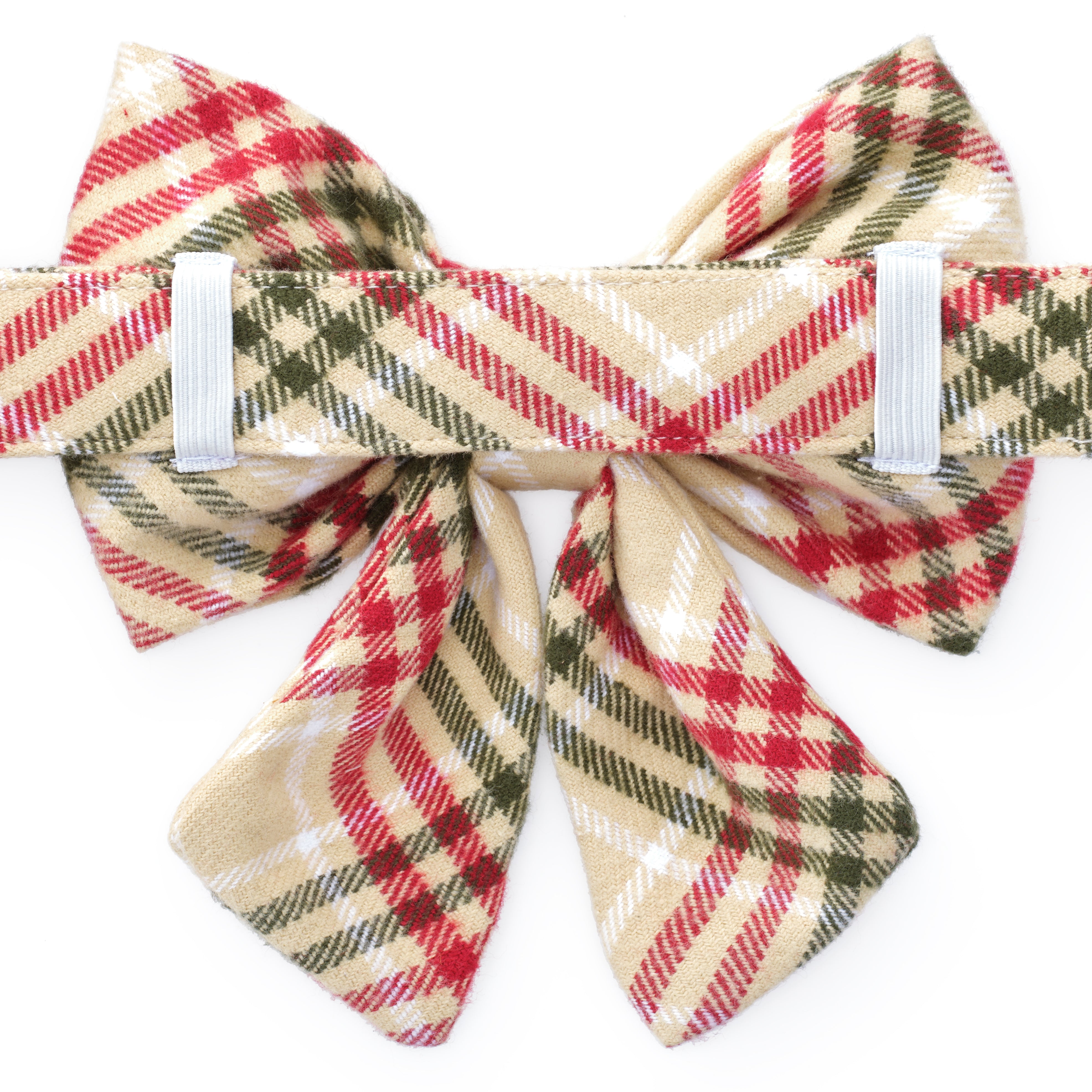 Dog and Cat Lady Bowtie: Eggnog Plaid Flannel