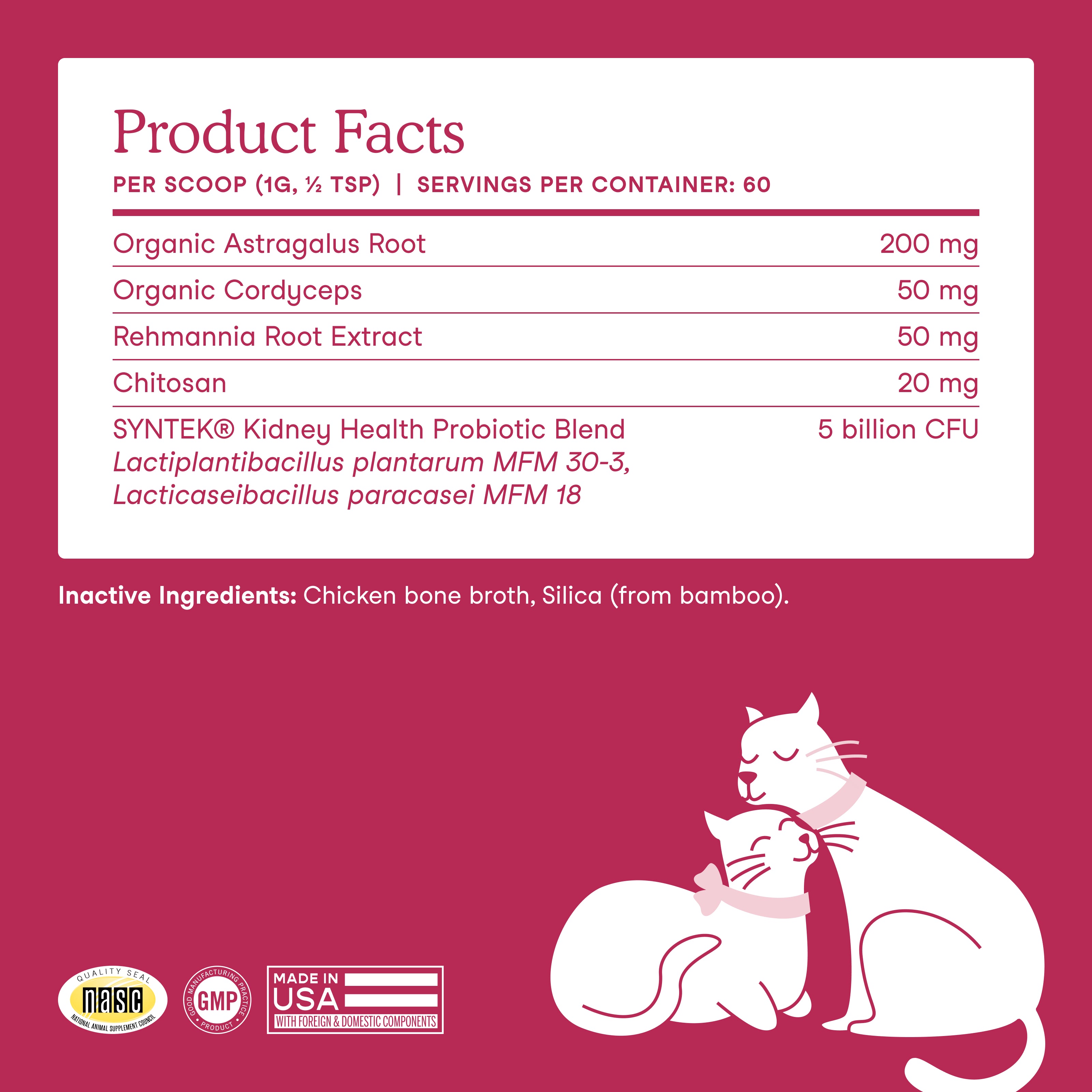 Fera Pet Organics Cat Kidney Support | Renal Health Supplement