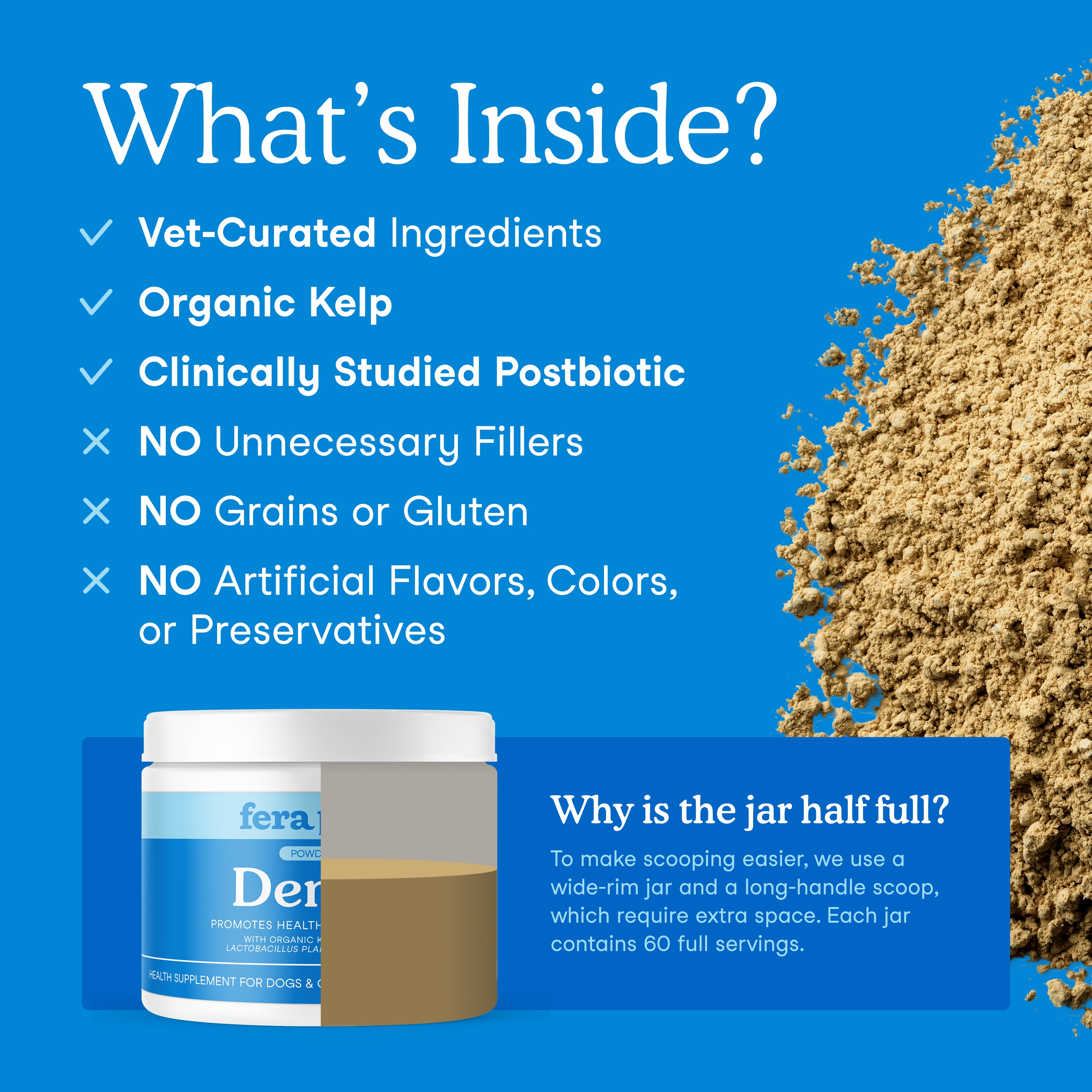 Fera Pet Organics Dental Support powder for dogs and cats