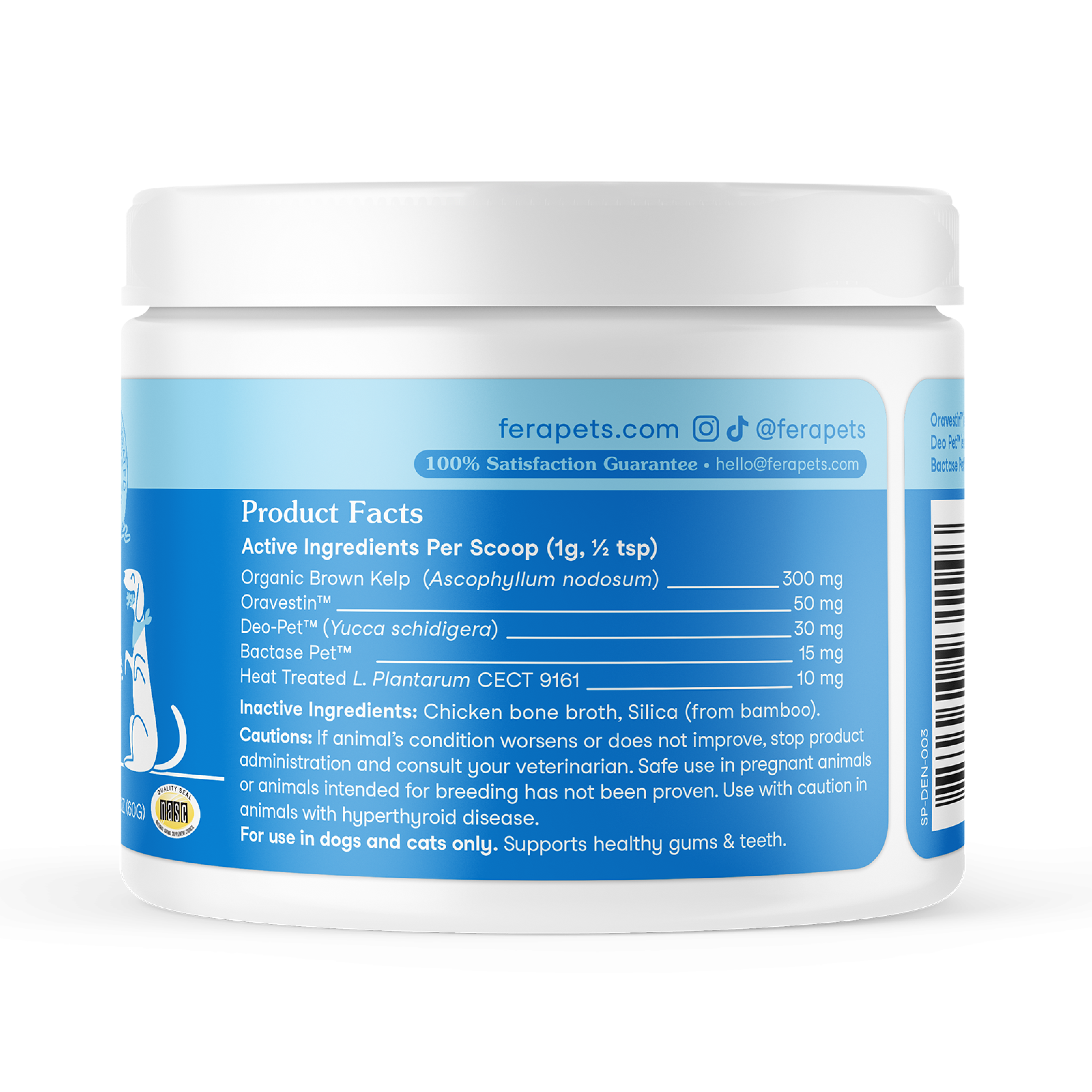 Fera Pet Organics Dental Support powder for dogs and cats