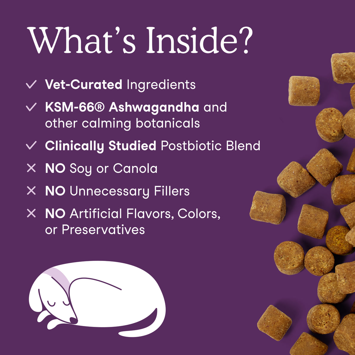 Fera Pets Organic Calming tasty chamomile and ashwagandha soft chews for dog anxiety relief