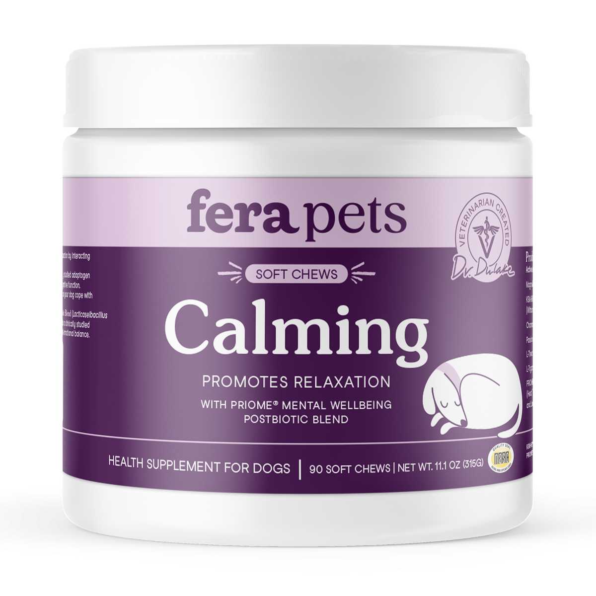 Fera Pets Organic Calming tasty chamomile and ashwagandha soft chews for dog anxiety relief