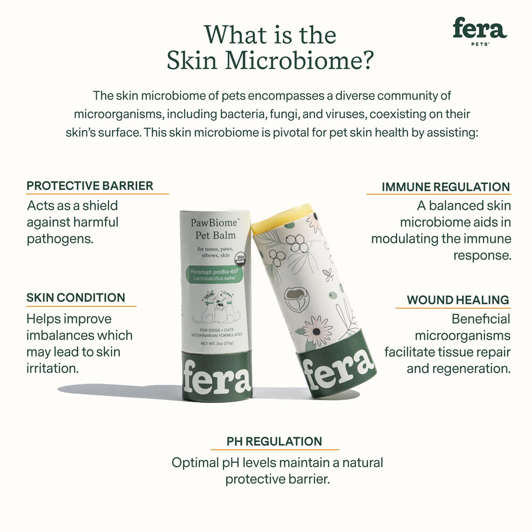 Fera Pet USDA Organic PawBiome Balm for Dogs & Cats | Skin & Paw Care