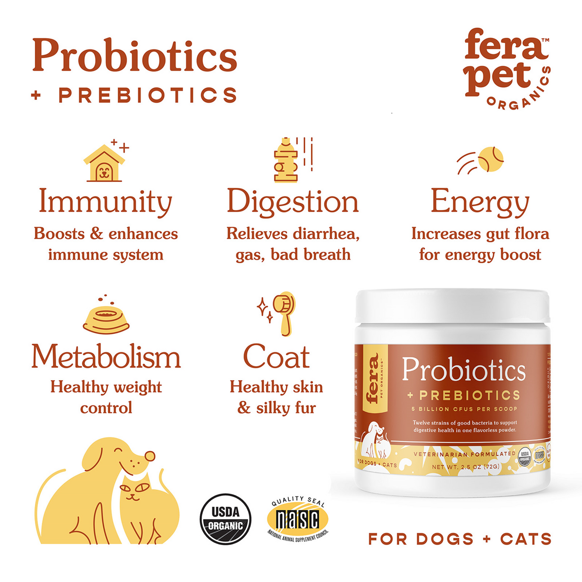 Fera Pet Organics Dog and Cat Supplement, Immunity Boost Bundle