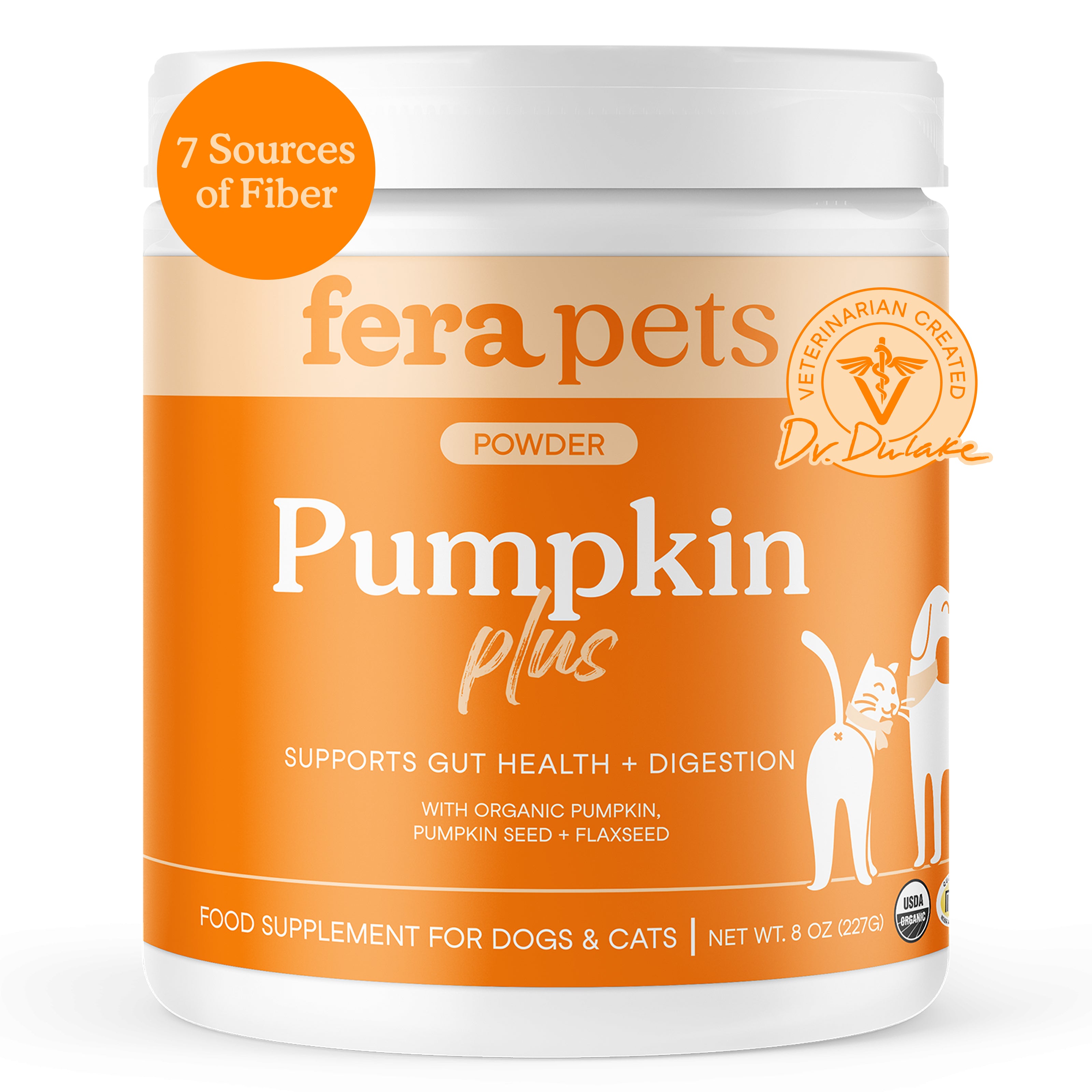 Fera Pet Organics Dog and Cat Supplement, Pumpkin Plus