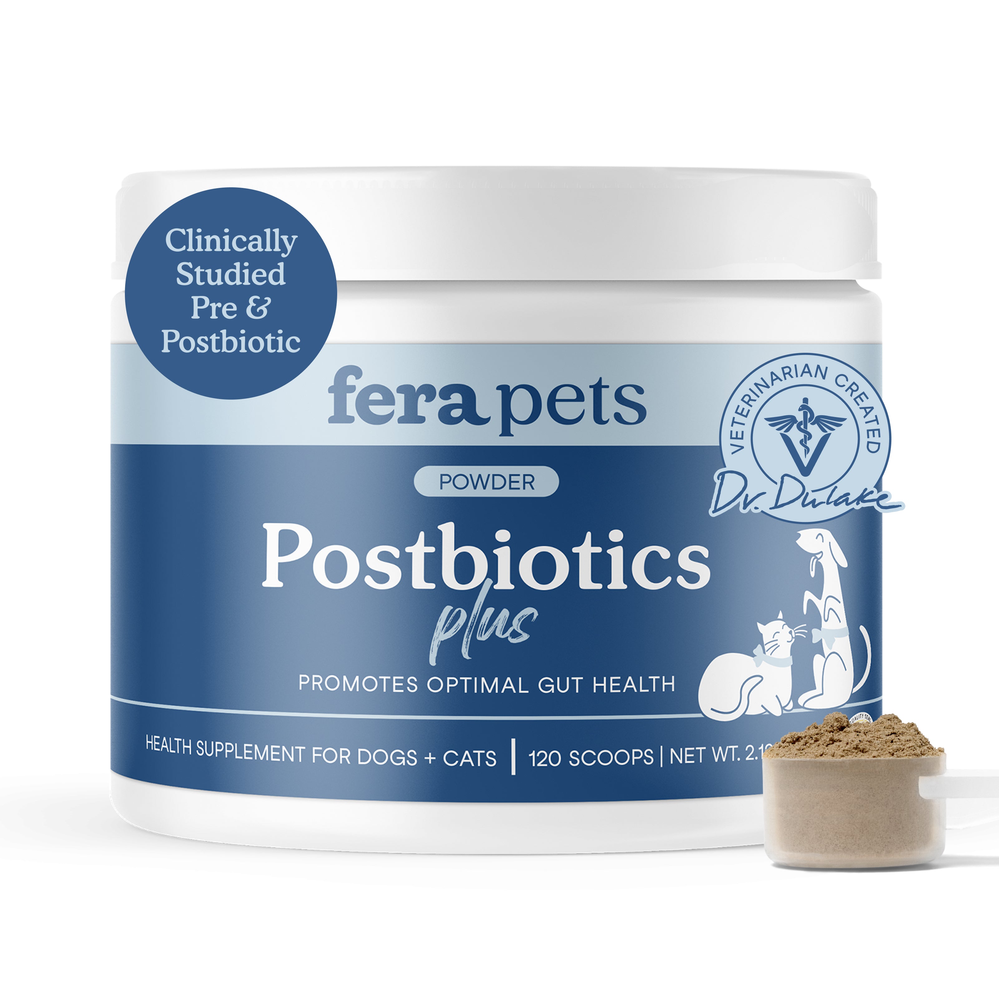 Fera Pet Organics Postbiotics Plus | Dog & Cat Gut Support