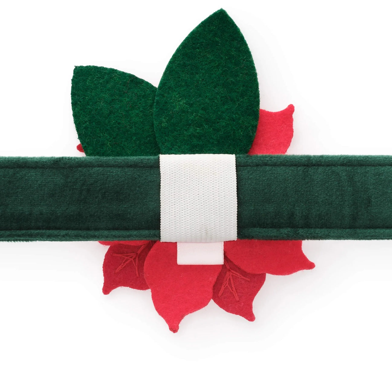 Dog Collar Attachment: Poinsettia Flower