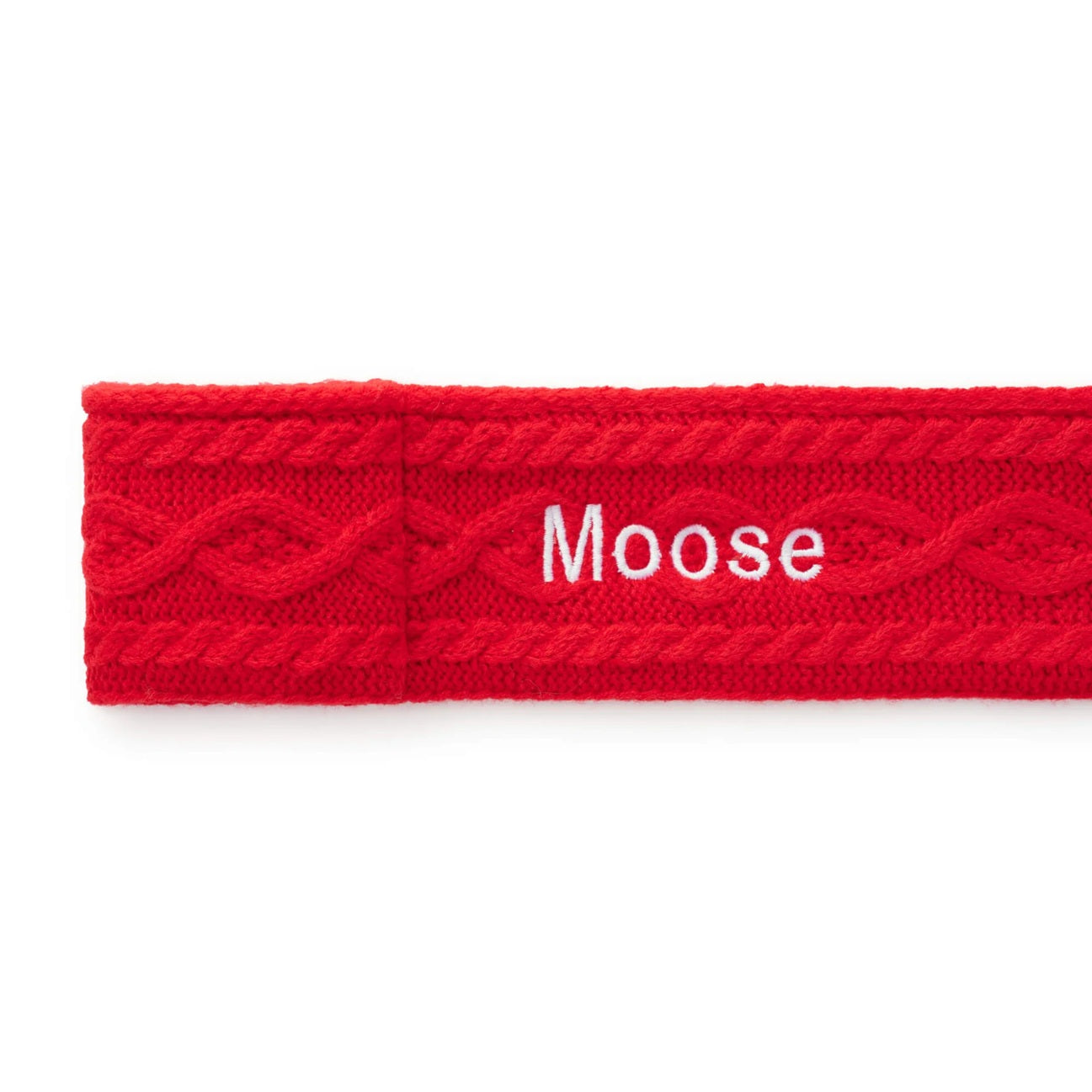 Dog and Cat Knit Scarf: Red Cable
