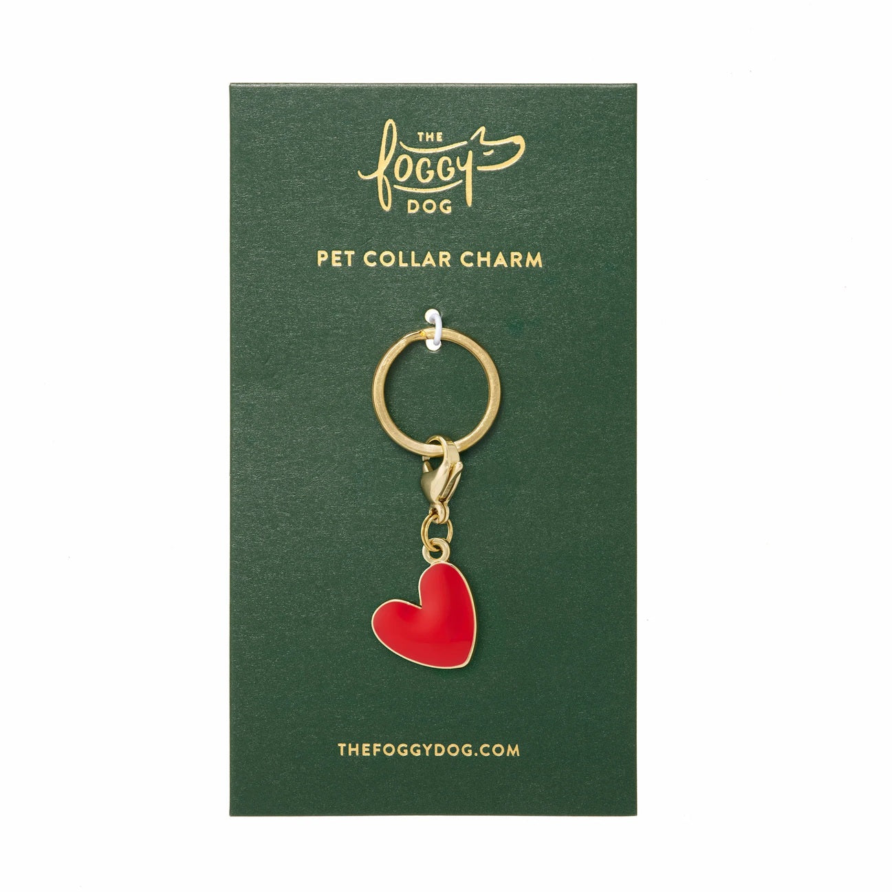 Dog Collar Charm: Red Heart