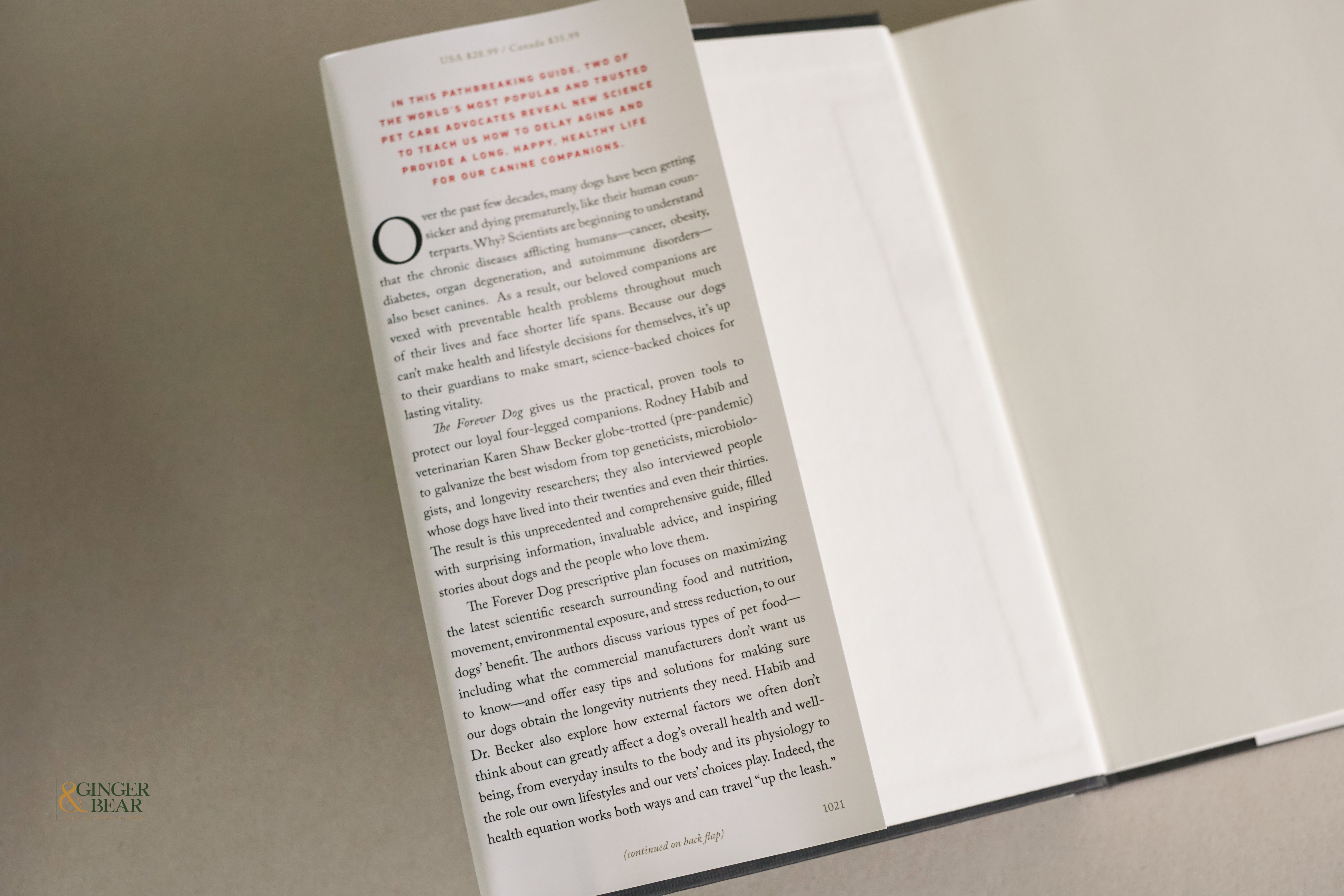 Book: The Forever Dog — Surprising New Science to Help Your Dog Live Younger, Healthier & Longer (Hardcover, 2021)