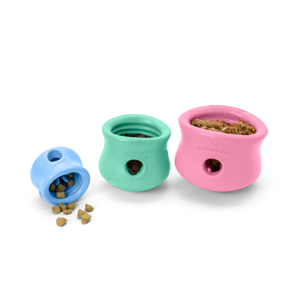 Interactive puzzle, food-dispensing dog toy, Zogoflex Toppl in Periwinkle (Spring Limited Edition)