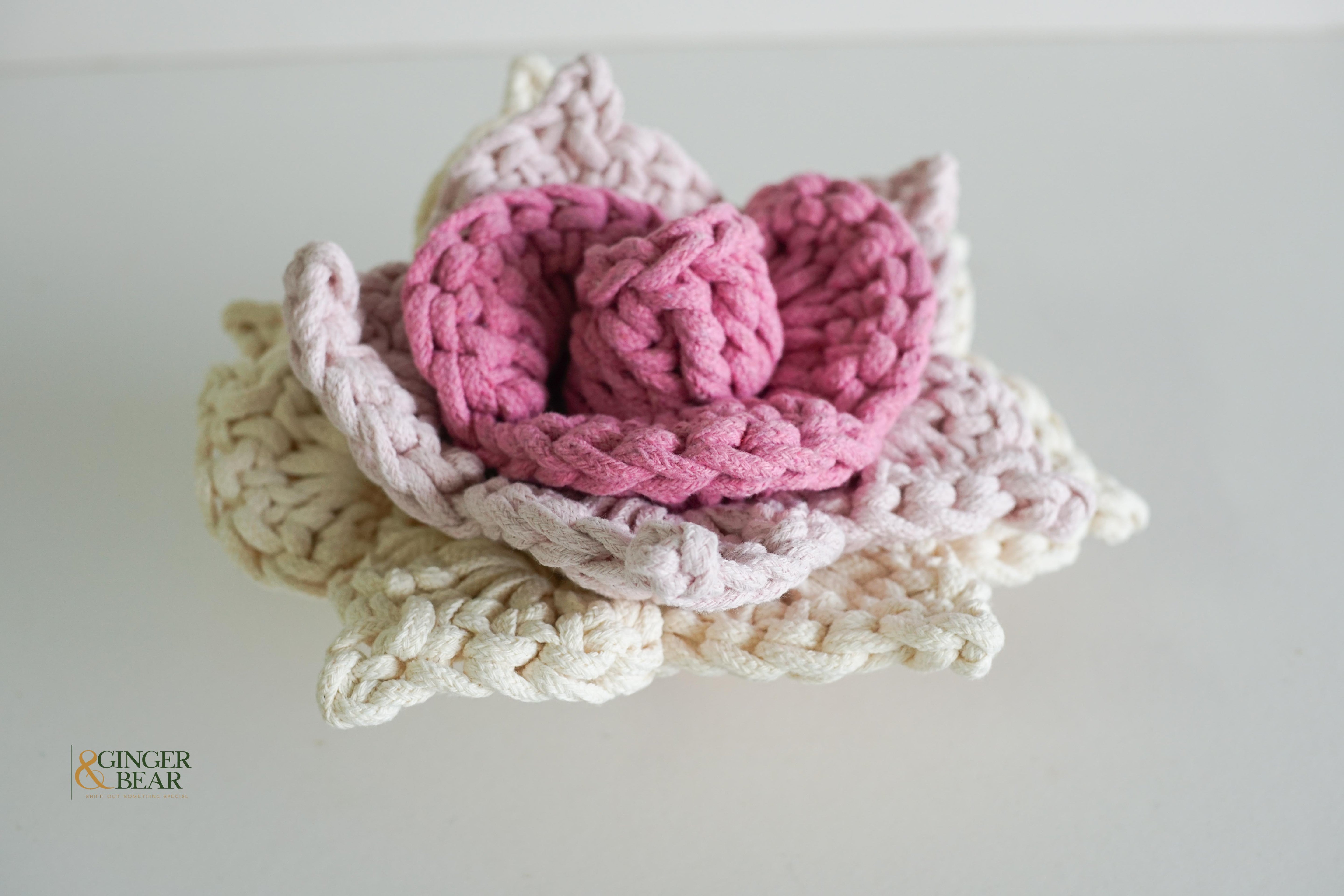 Knotty Interactive Upcycled Cotton Snuffle Flower Dog Toy, Prunus Blossom