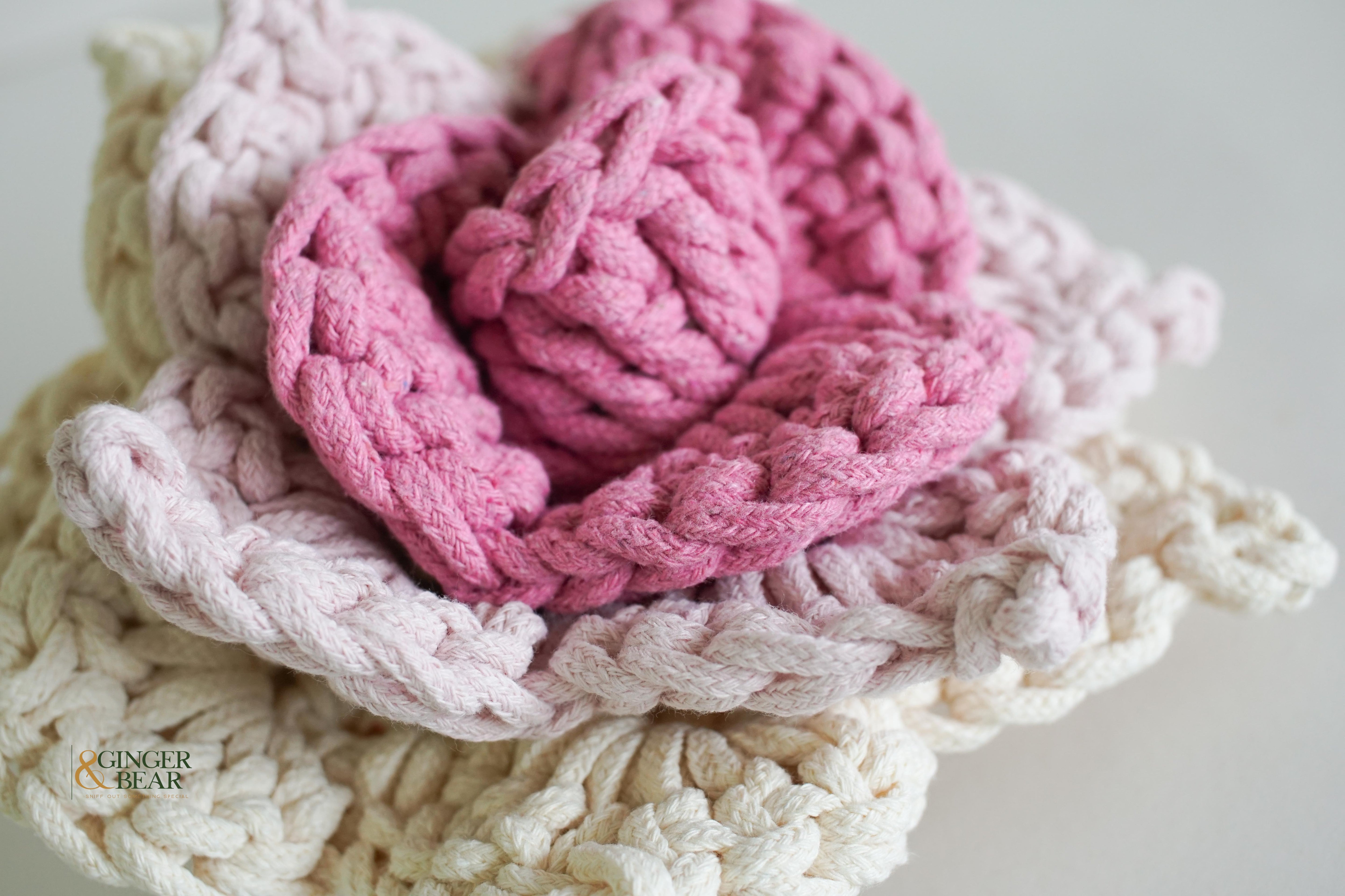 Knotty Interactive Upcycled Cotton Snuffle Flower Dog Toy, Prunus Blossom