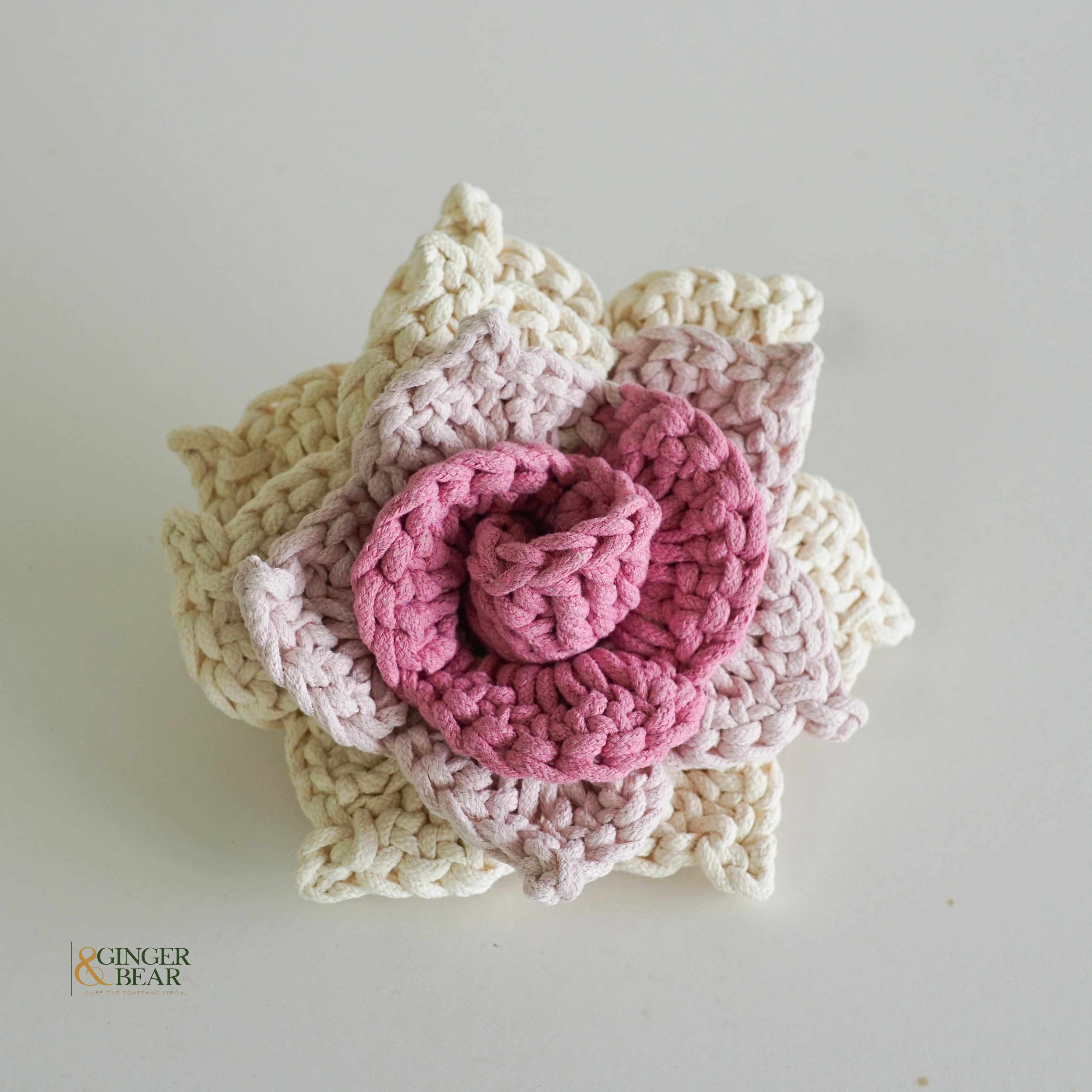 Knotty Interactive Upcycled Cotton Snuffle Flower Dog Toy, Prunus Blossom