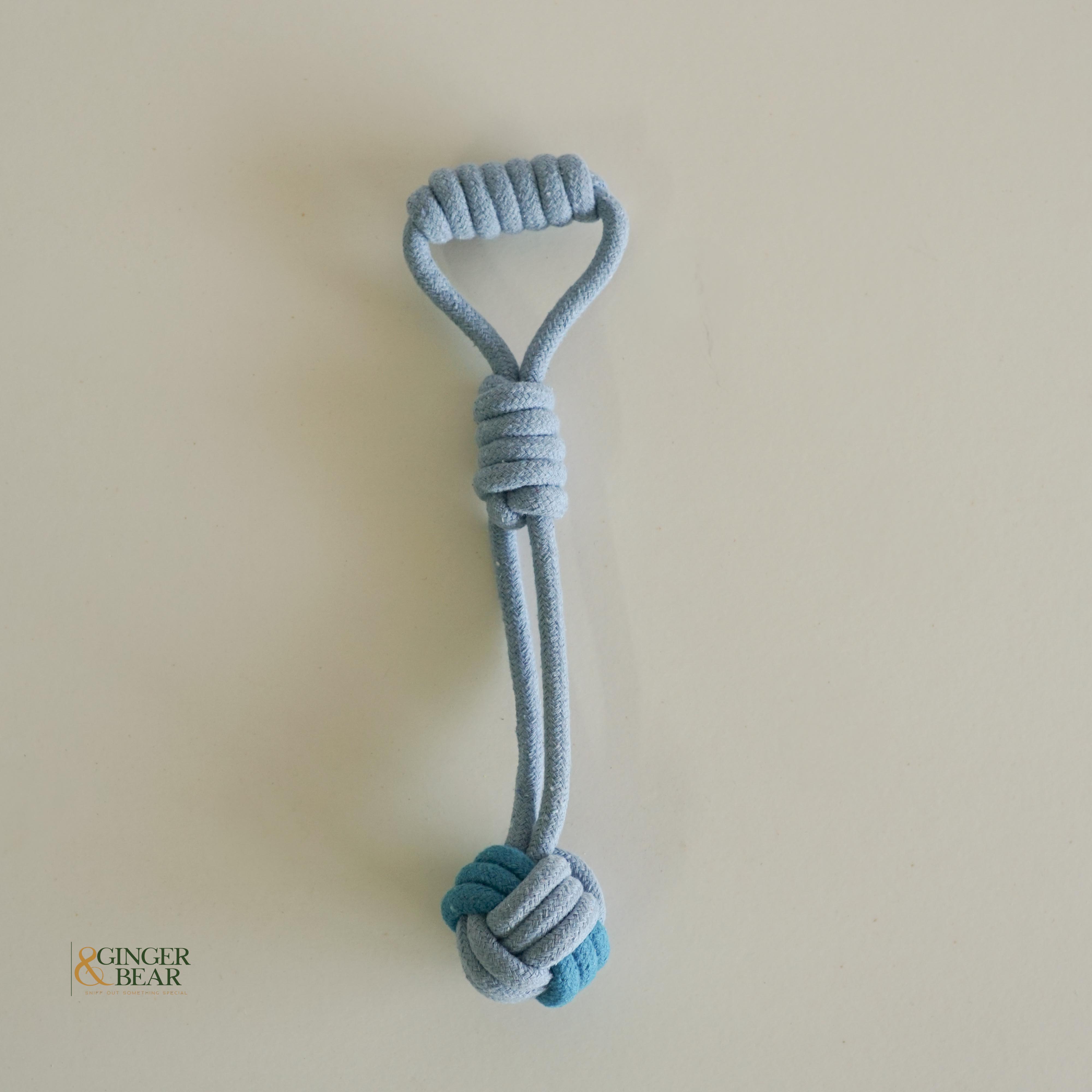 Knotty Interactive Upcycled Cotton Rope Tug Toy Set, Sky and Cloud