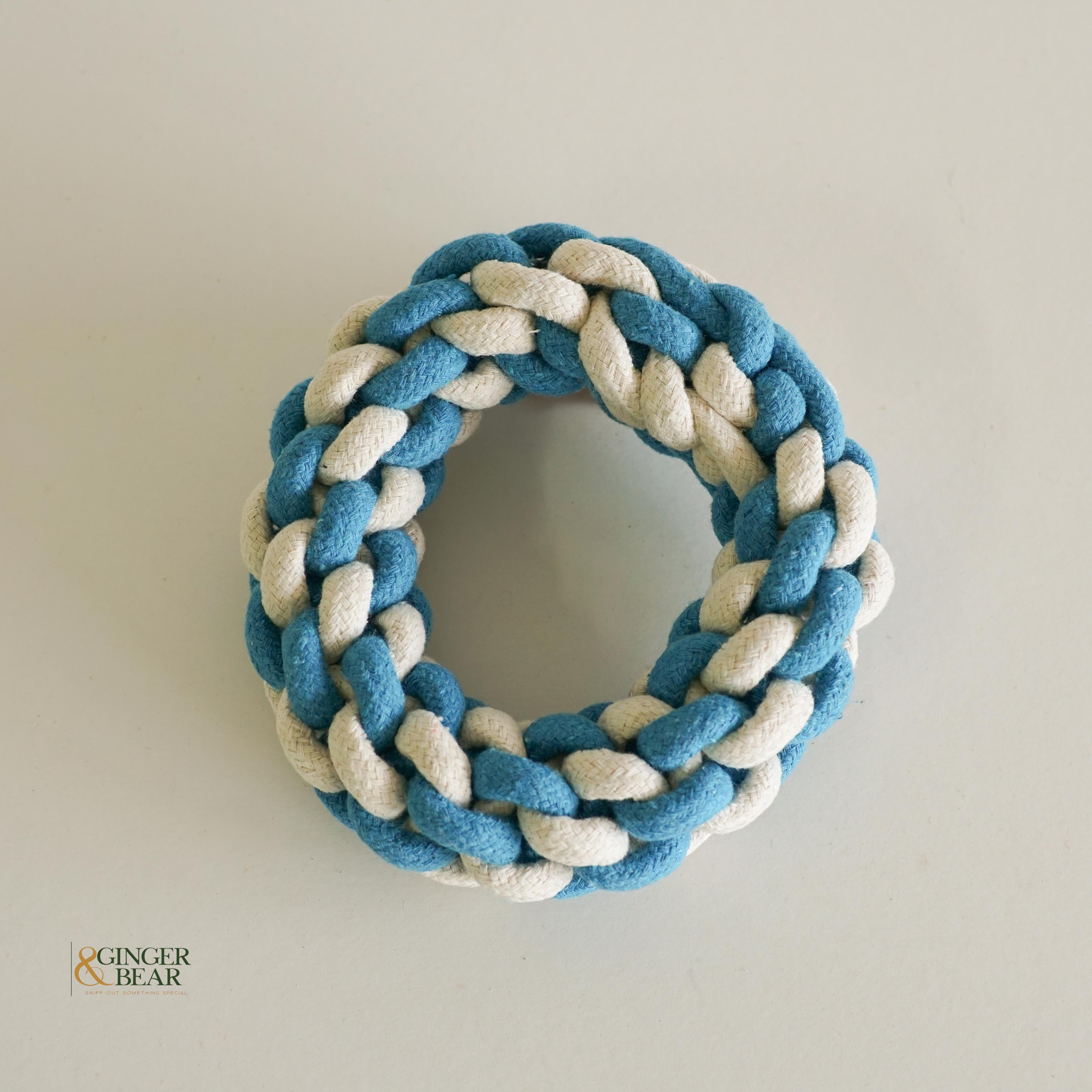 Knotty Interactive Upcycled Cotton Rope Tug Toy Set, Sky and Cloud