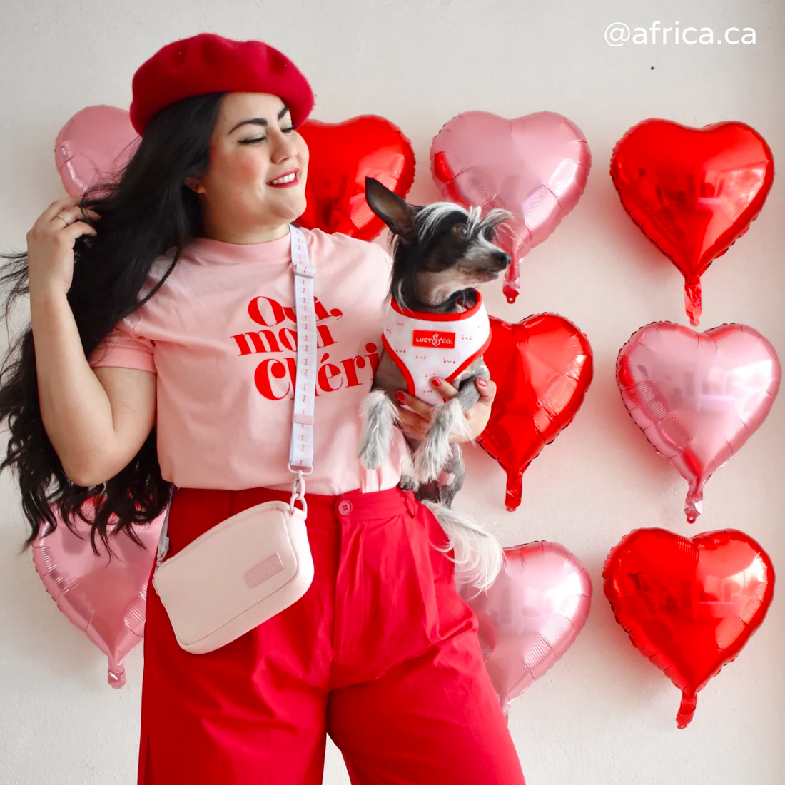 Lucy&Co Crossbody Treat Bag: Rosewater