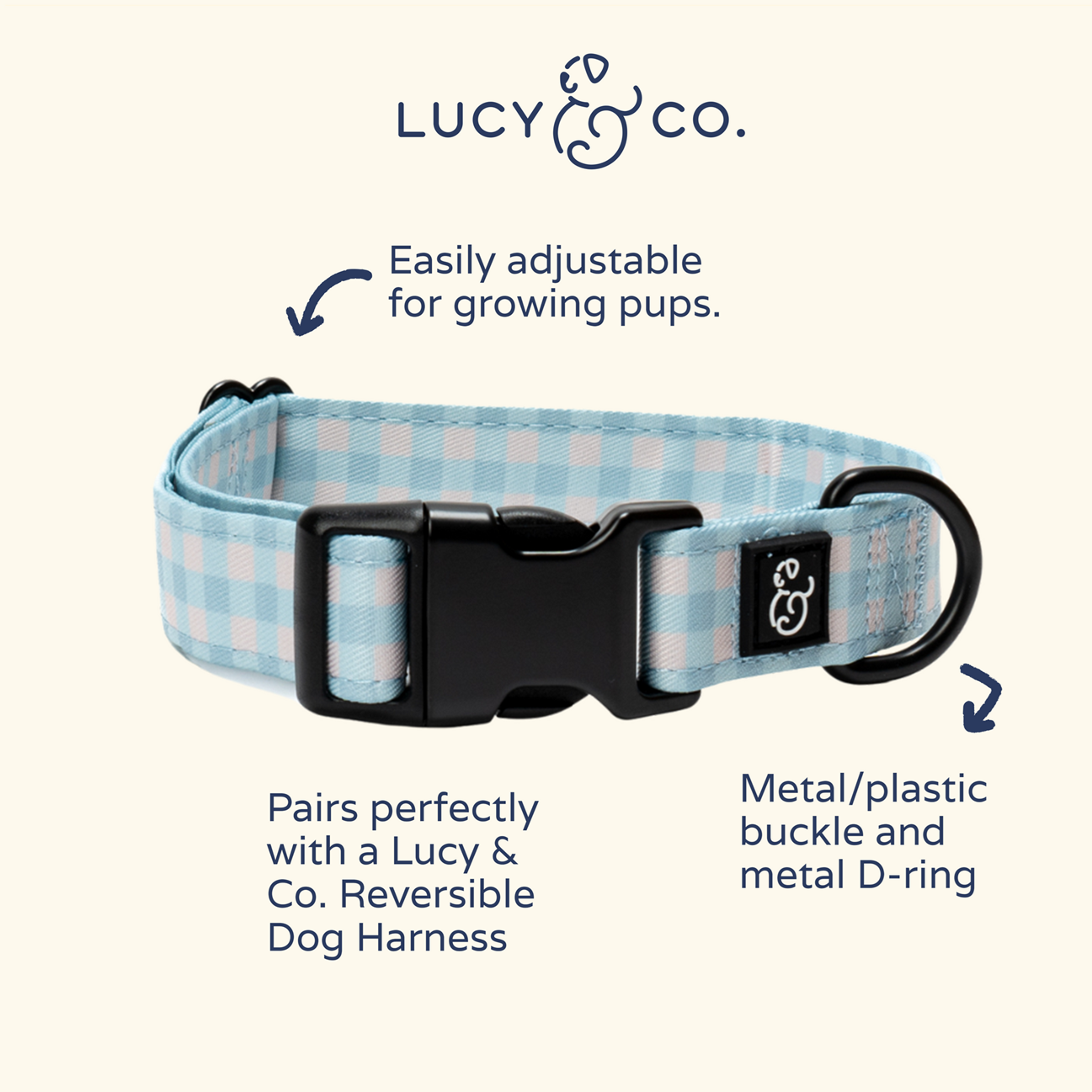 Lucy&Co Dog Collar: Hippity Hoppity