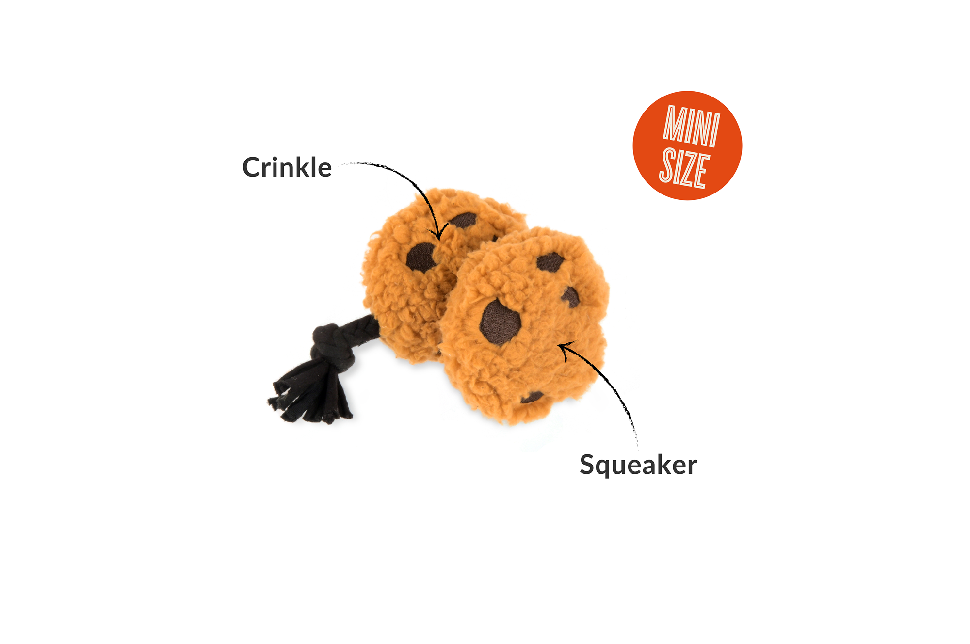 P.L.A.Y. Pup Cup Cafe Squeaky Plush Dog toys, Cookies n' Treats (mini sized)