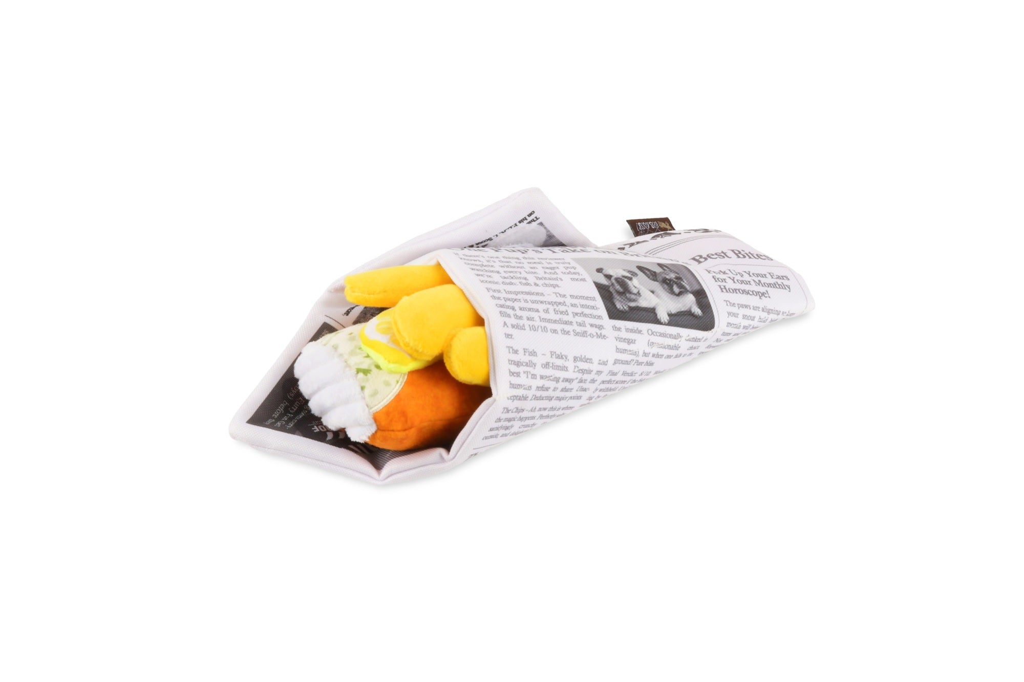 P.L.A.Y. The International Classic Squeaky Plush Dog Toy, Chippy Chews