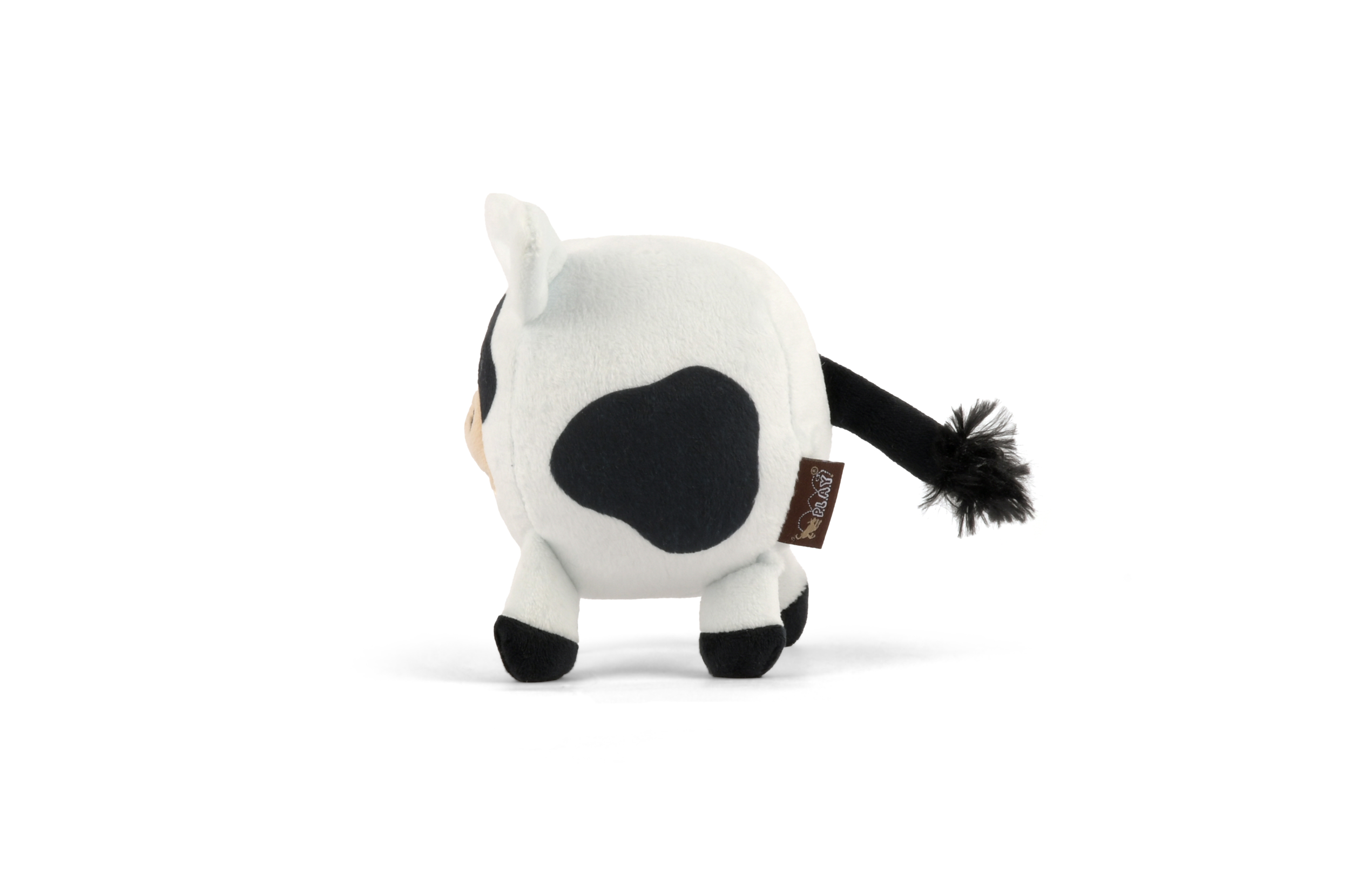 P.L.A.Y. Barnyard Buddies Squeaky Plush Dog Toy, Cole the Cow