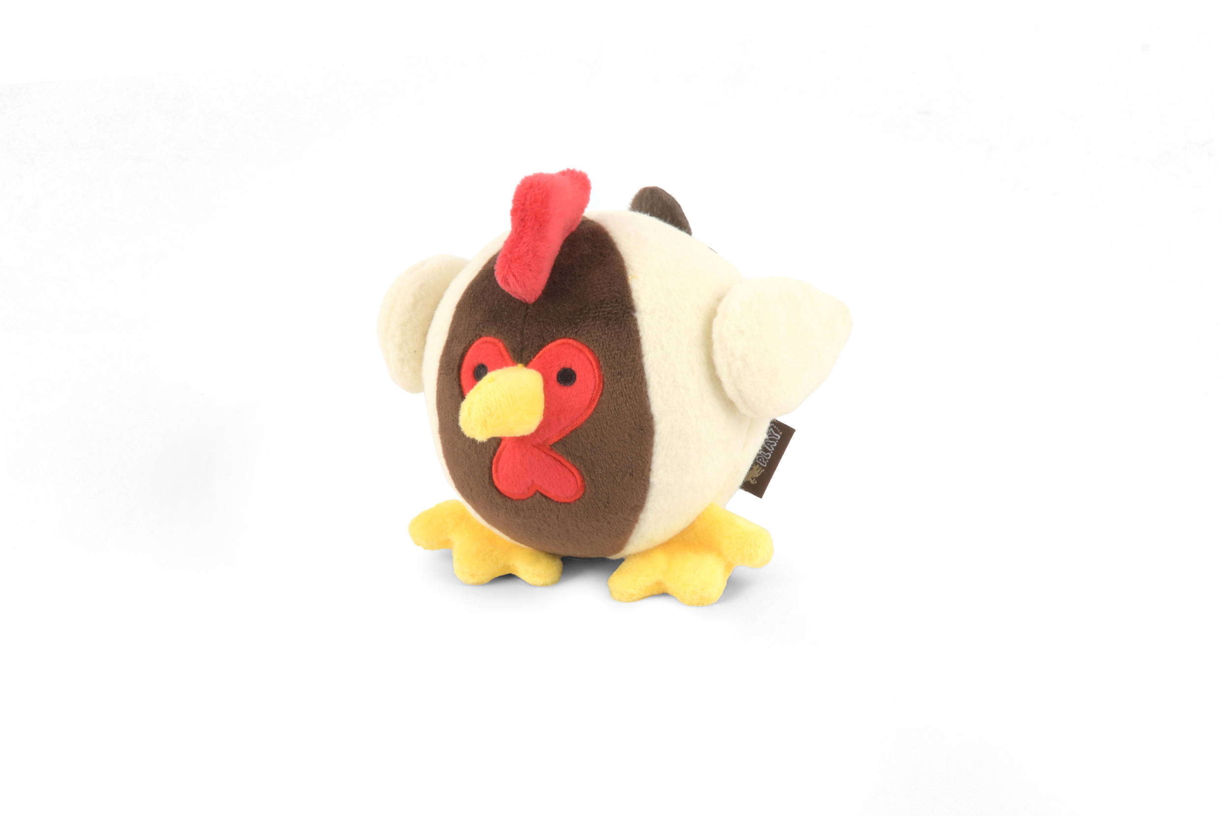 P.L.A.Y. Barnyard Buddies Squeaky Plush Dog Toy, Ryan the Rooster