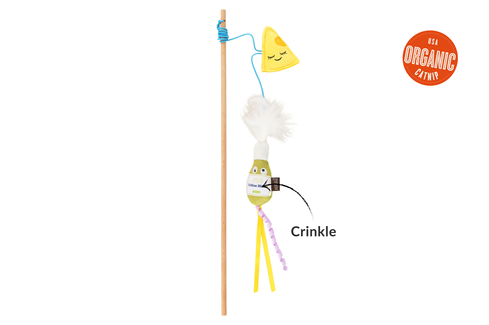 P.L.A.Y. Feline Frenzy, Wand Cat Toy: Blanc