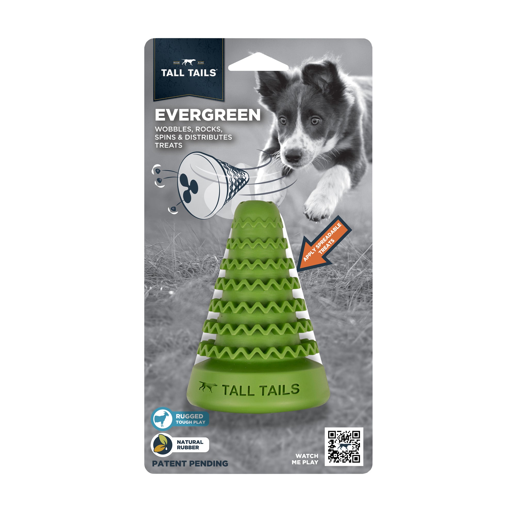 Interactive Treat Dispensing Puzzle Rubber Dog Toy: Evergreen Tree