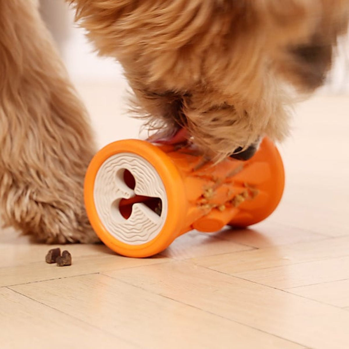 Interactive Treat Dispensing Puzzle Rubber Dog Toy: Tree Trunk