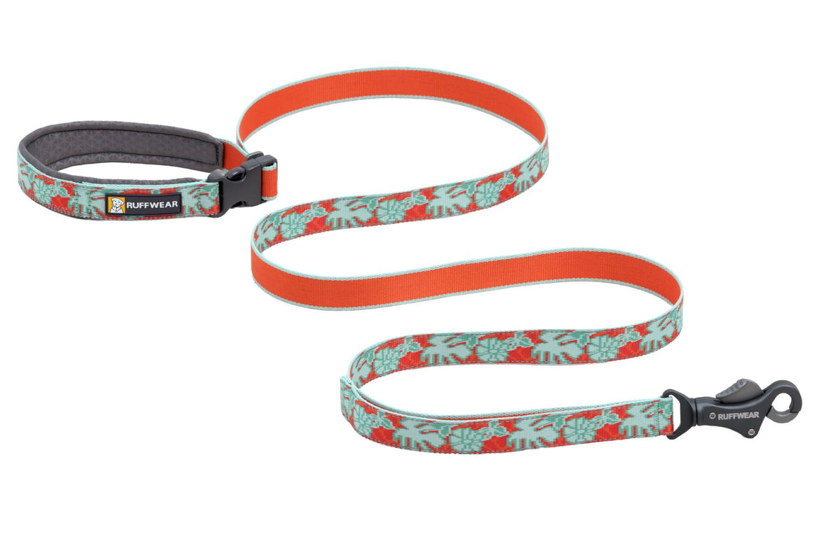 Ruffwear Crag reflective adjustable waist dog leash for hands-free walking, running, and hiking outdoors