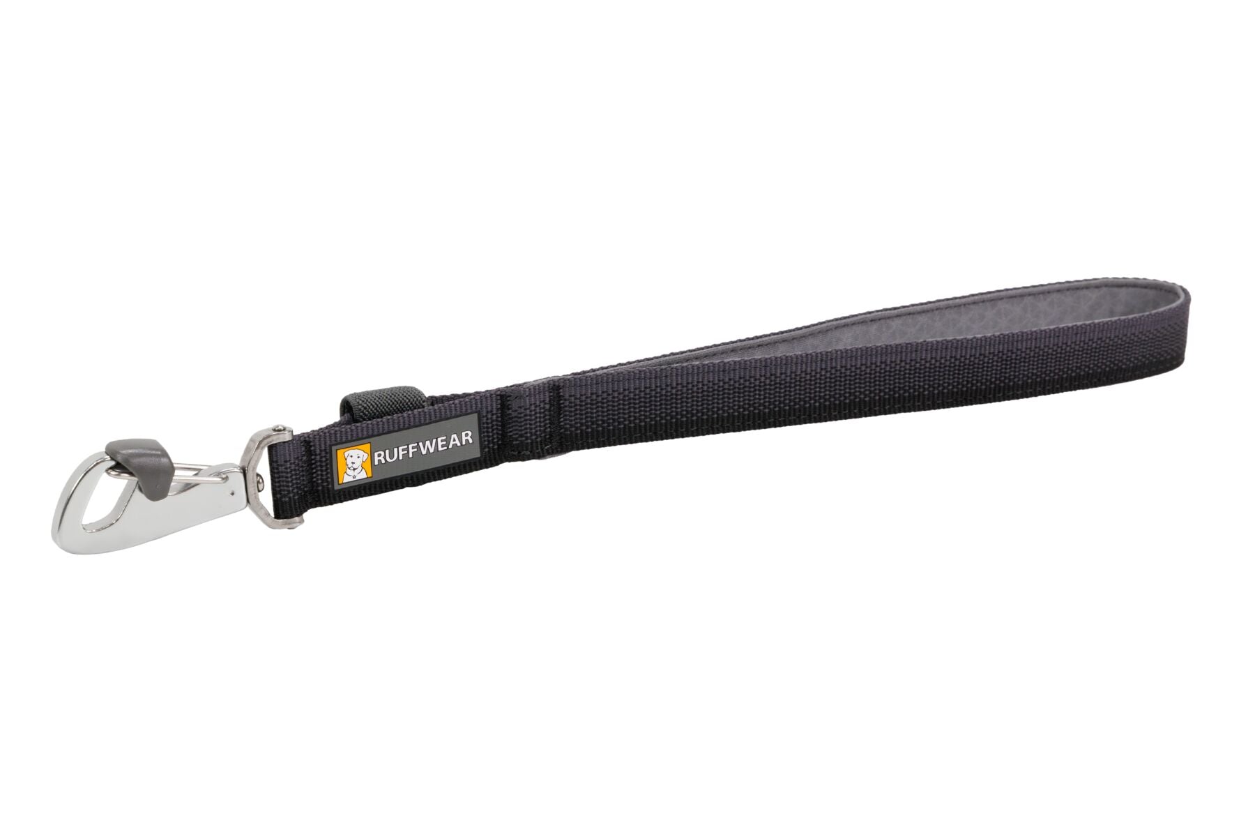 Ruffwear Front Range Short Lead in 15-inch length featuring a lockable Crux Clip and padded handle for close dog control.