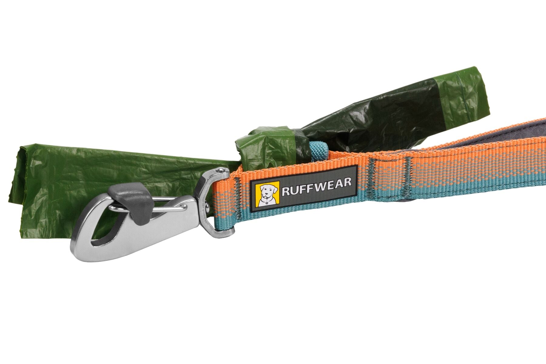Ruffwear Front Range Short Lead in 15-inch length featuring a lockable Crux Clip and padded handle for close dog control.