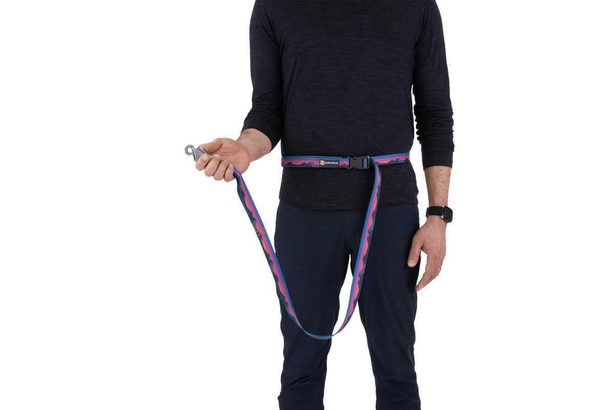 Ruffwear Crag reflective adjustable waist dog leash for hands-free walking, running, and hiking outdoors