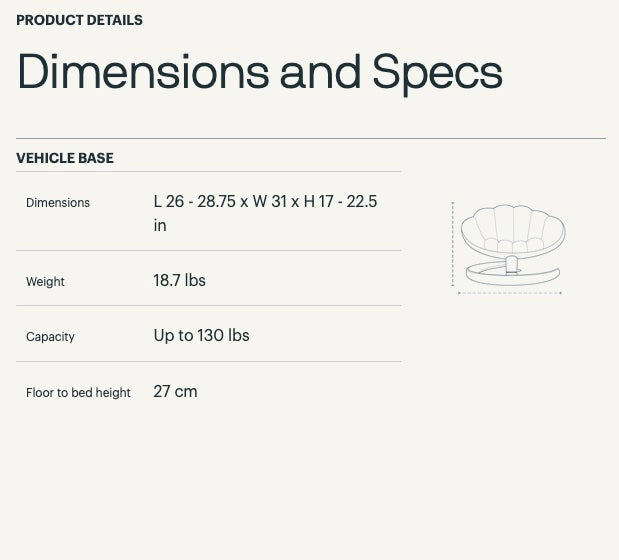 Tavo Pets Swaying Lounger and Pet Bed, Shell in Latte