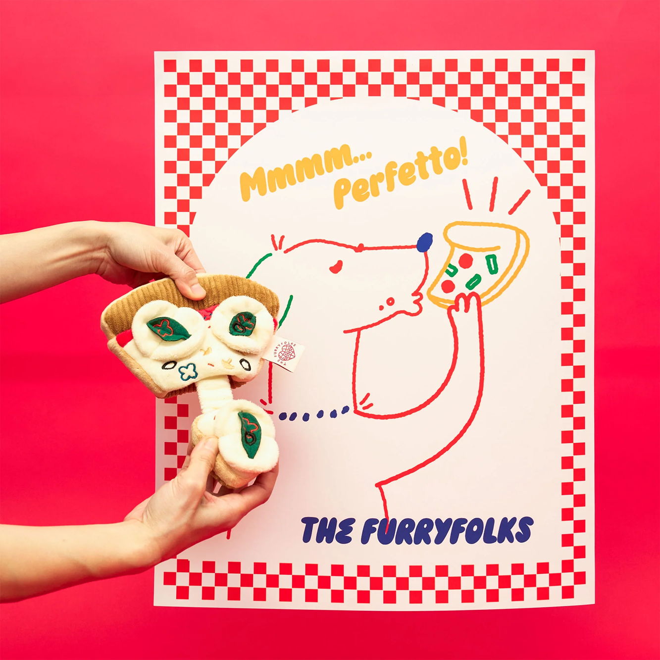 Squeaky Interactive Nosework Dog Toy, Pizza