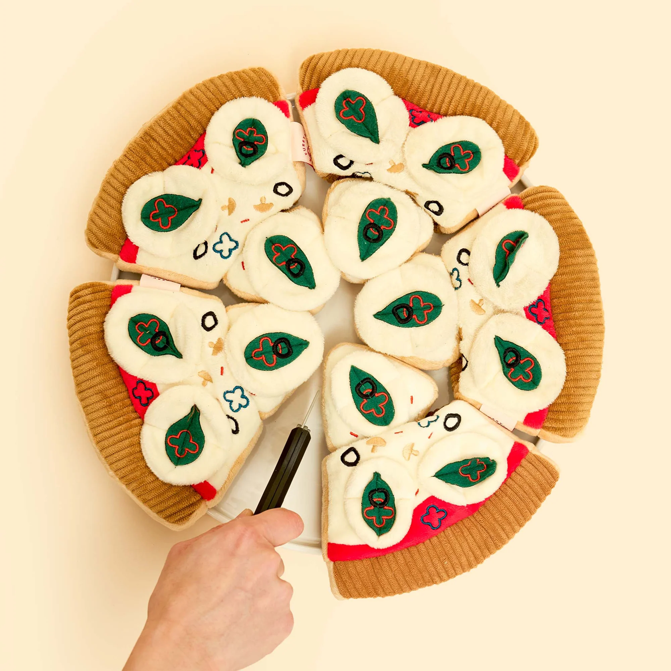 Squeaky Interactive Nosework Dog Toy, Pizza