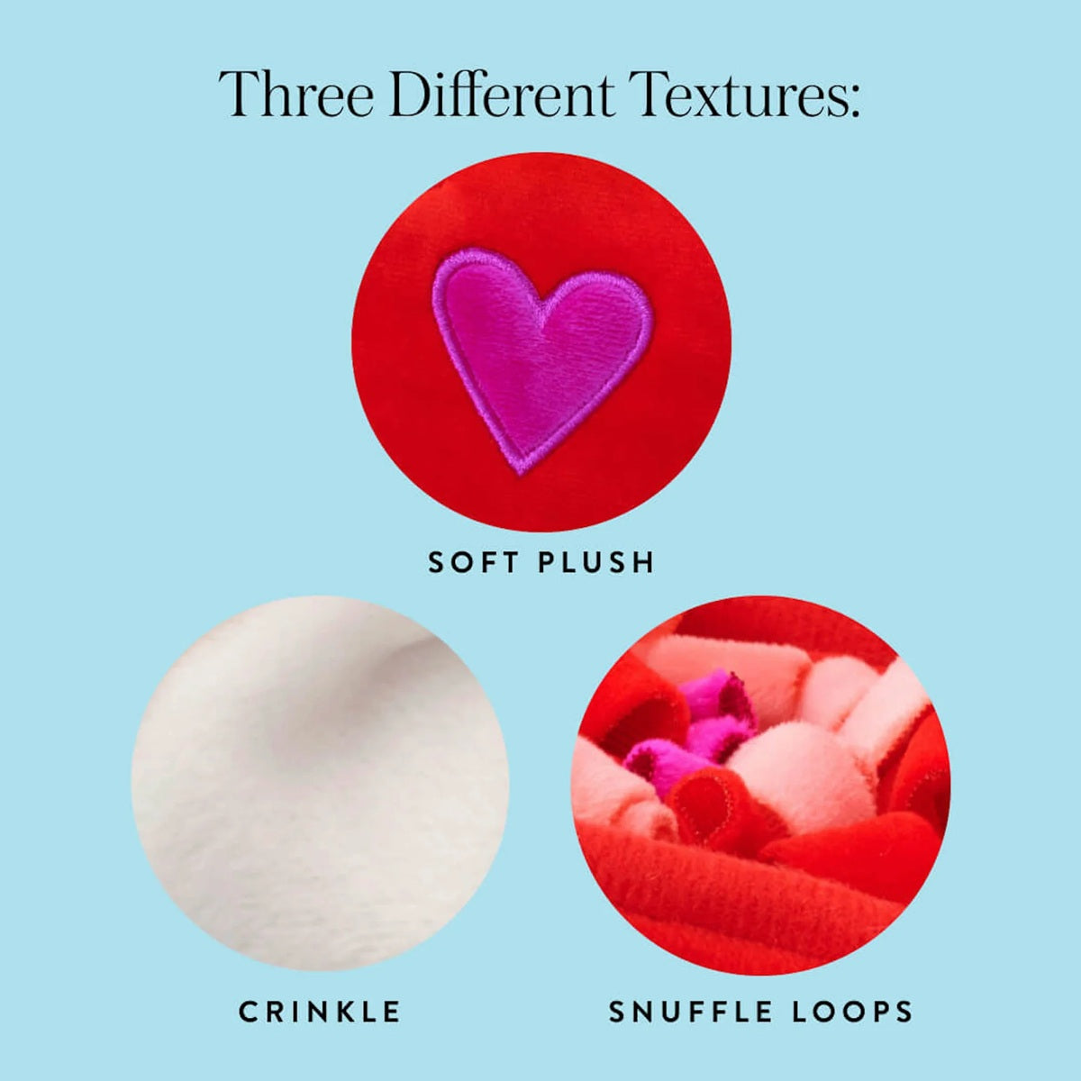 Squeaky Plush Interactive Snuffle Dog Toy, Love Letters