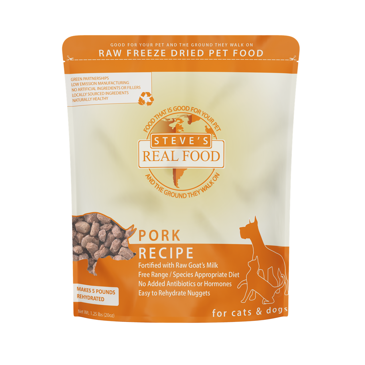 Steve s Real Food Freeze Dried Raw Dog Food Pork Recipe