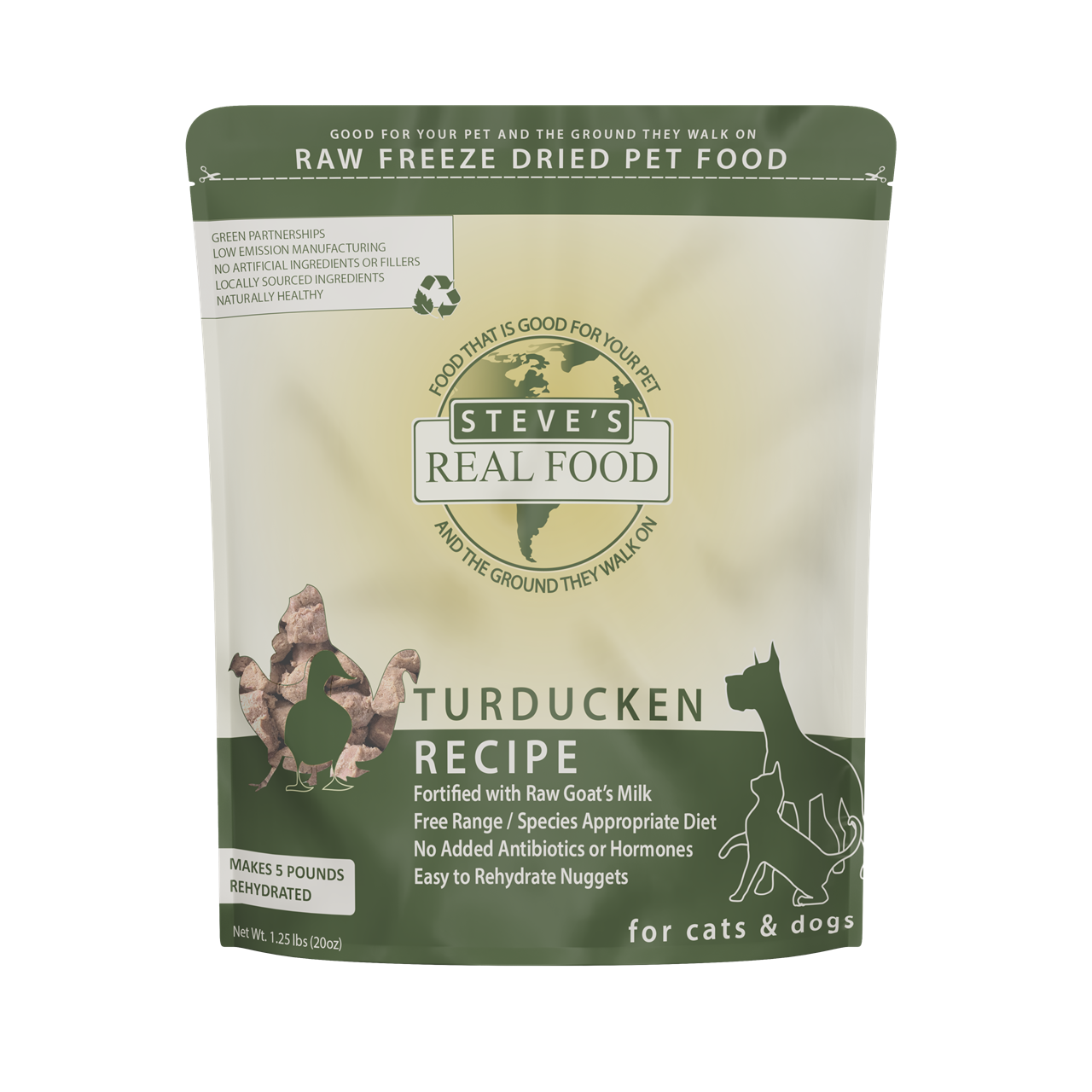Steve's Real Food Freeze-Dried Raw Dog Food, Turducken Recipe