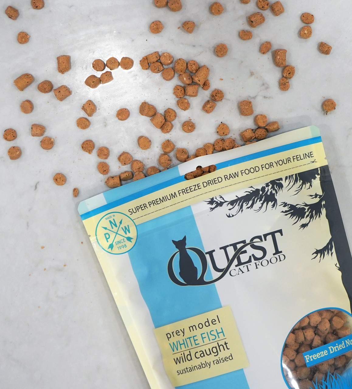 Steve's Real Food Quest Freeze-Dried White Fish Cat Food