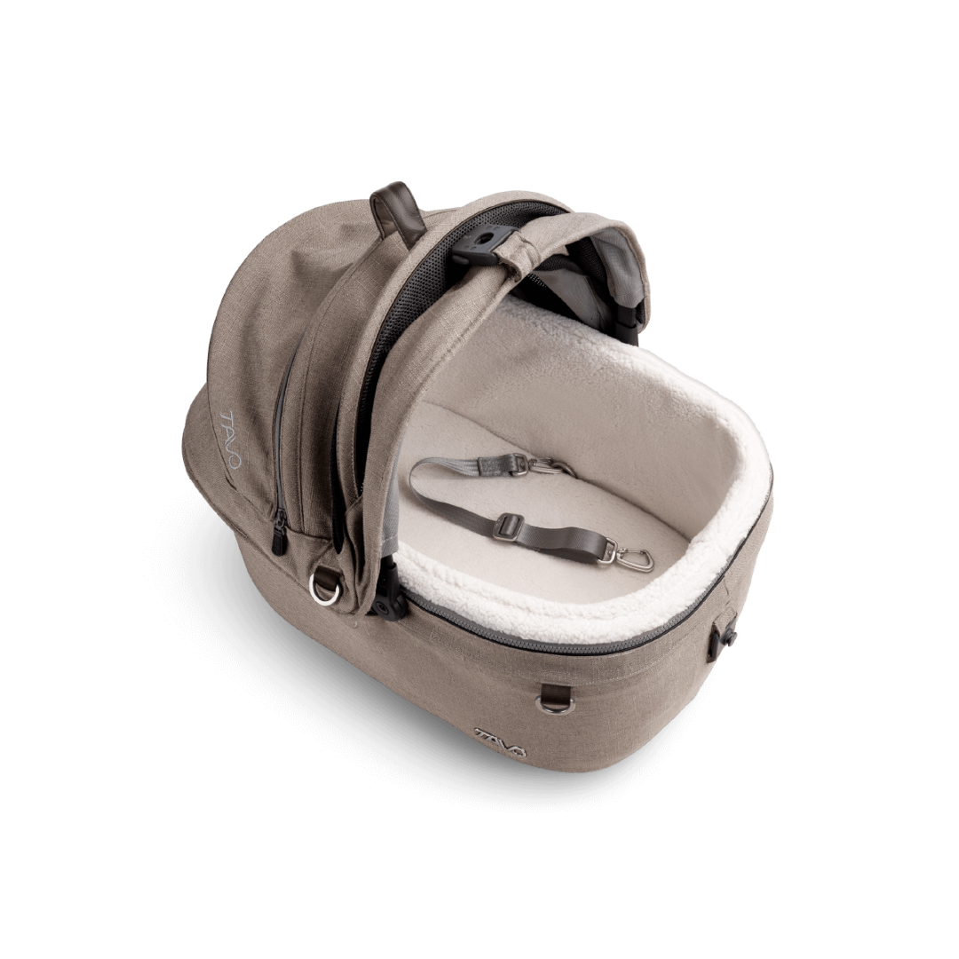 Tavo Pets Carrier and Safety Car Seat with Base, Maeve in Fawn