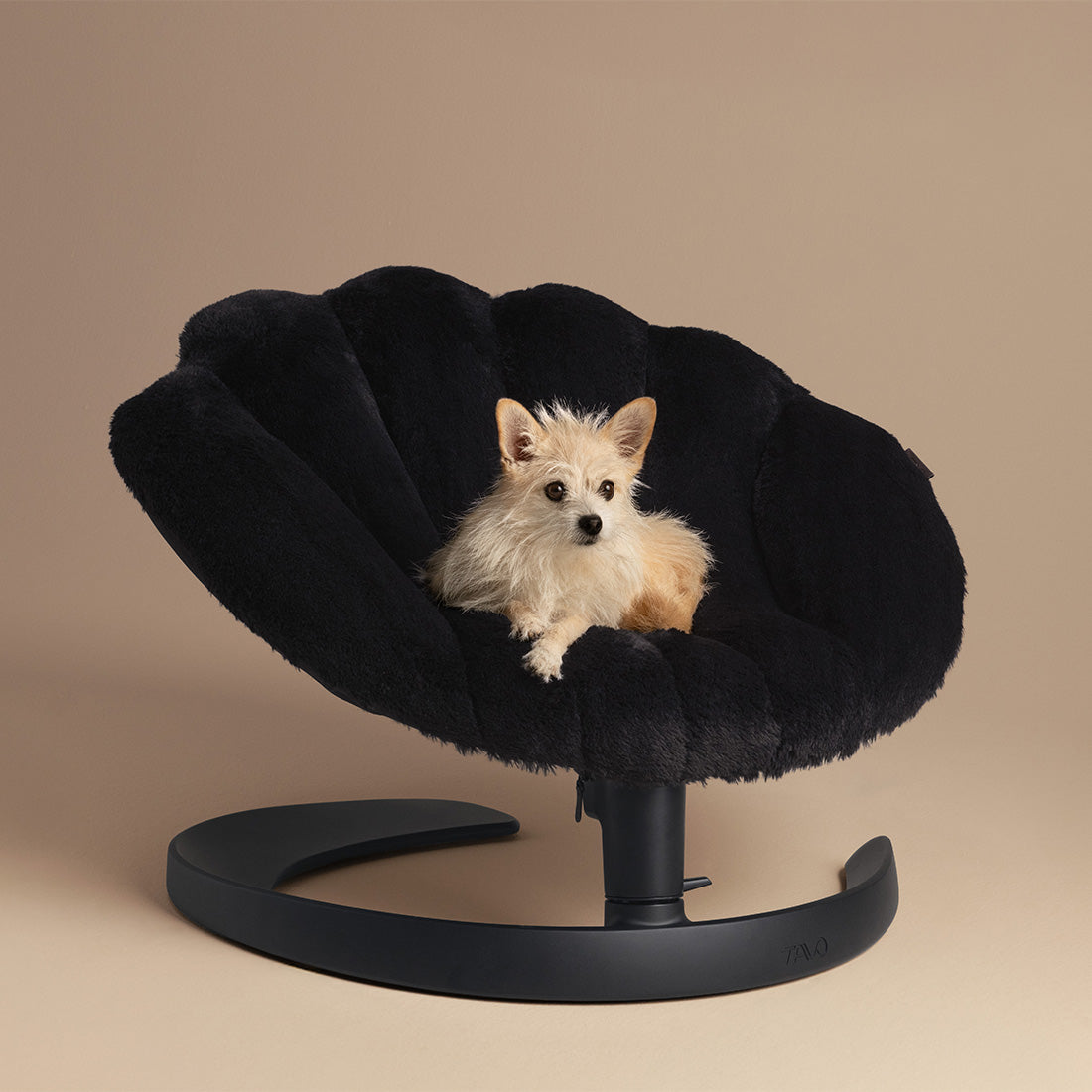 Tavo Pets Swaying Lounger and Pet Bed, Shell in Onyx